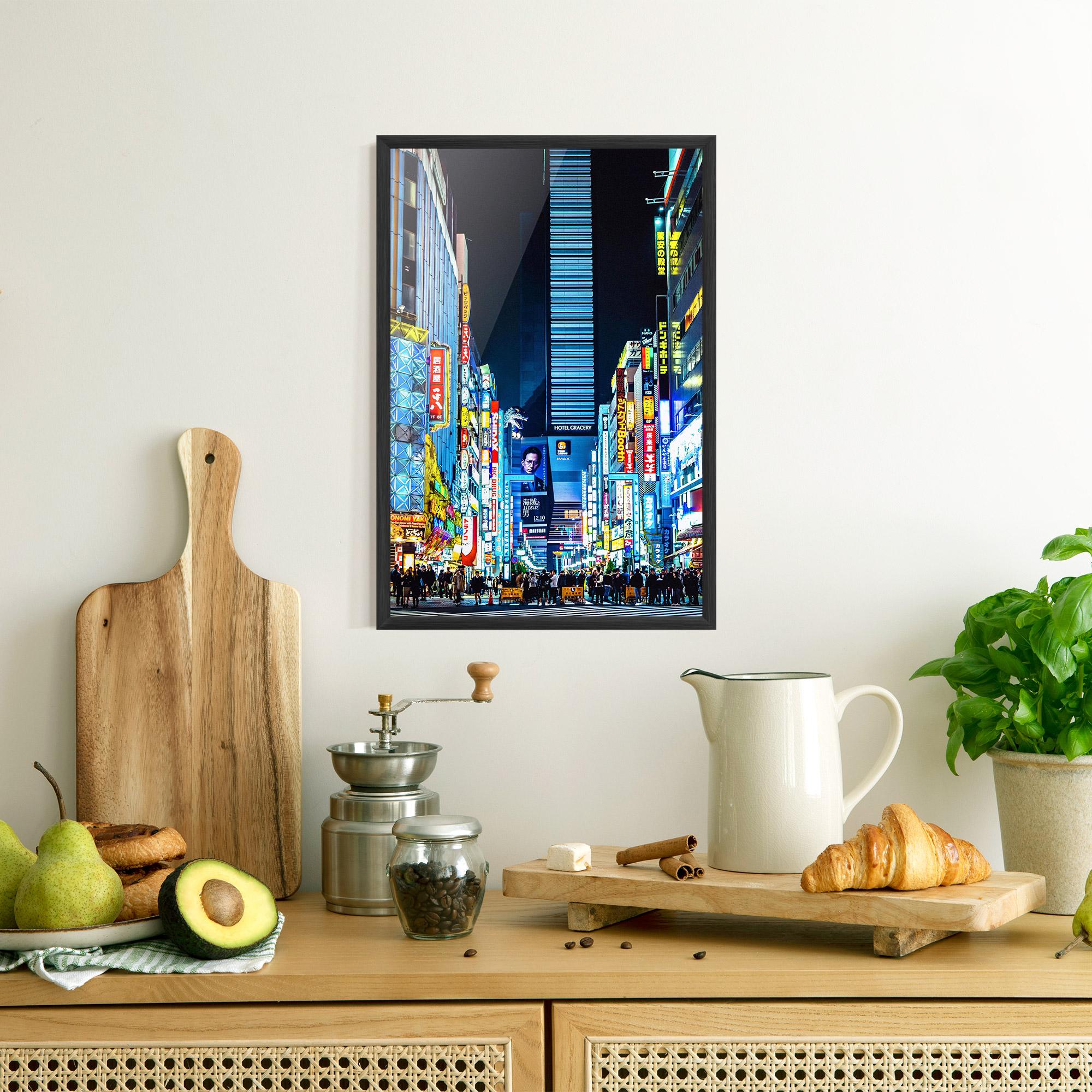 Plakat w Ramie Colorful City Lights mockup 8
