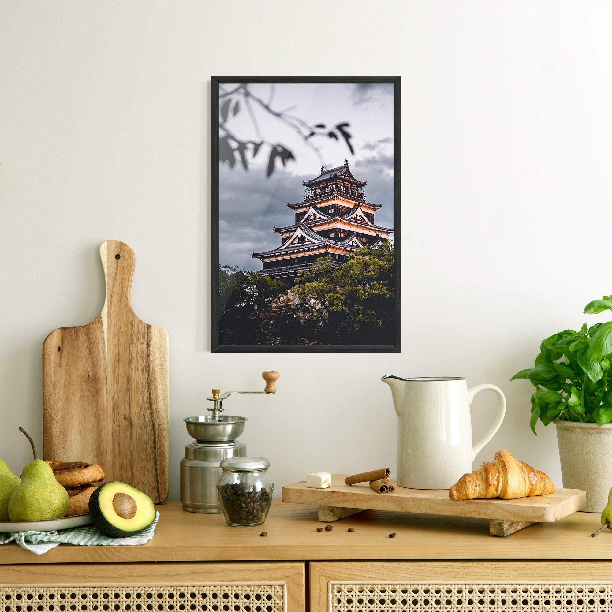 Plakat w Ramie Hiroshima Castle mockup 8