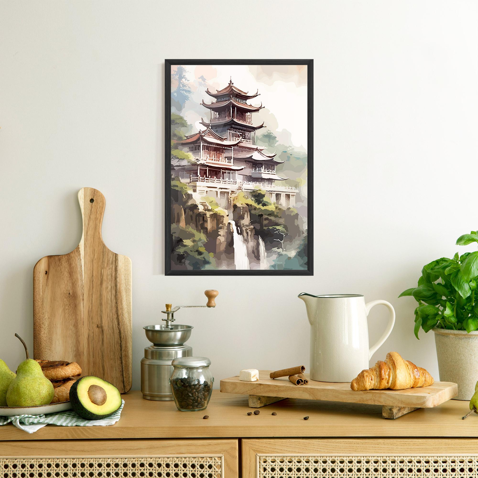 Plakat w Ramie Temple Painting mockup 8