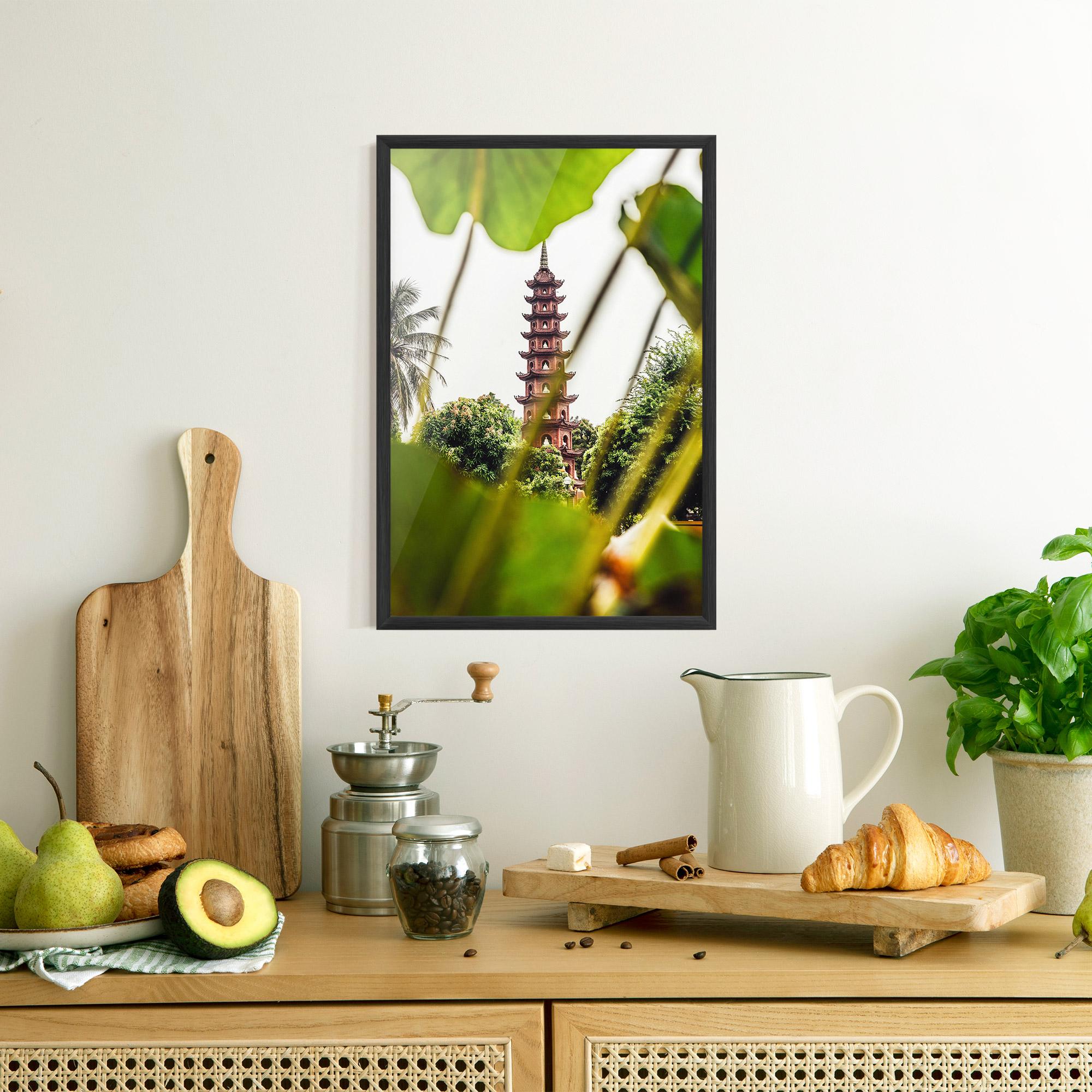 Plakat w Ramie Tran Quoc Pagoda mockup 8
