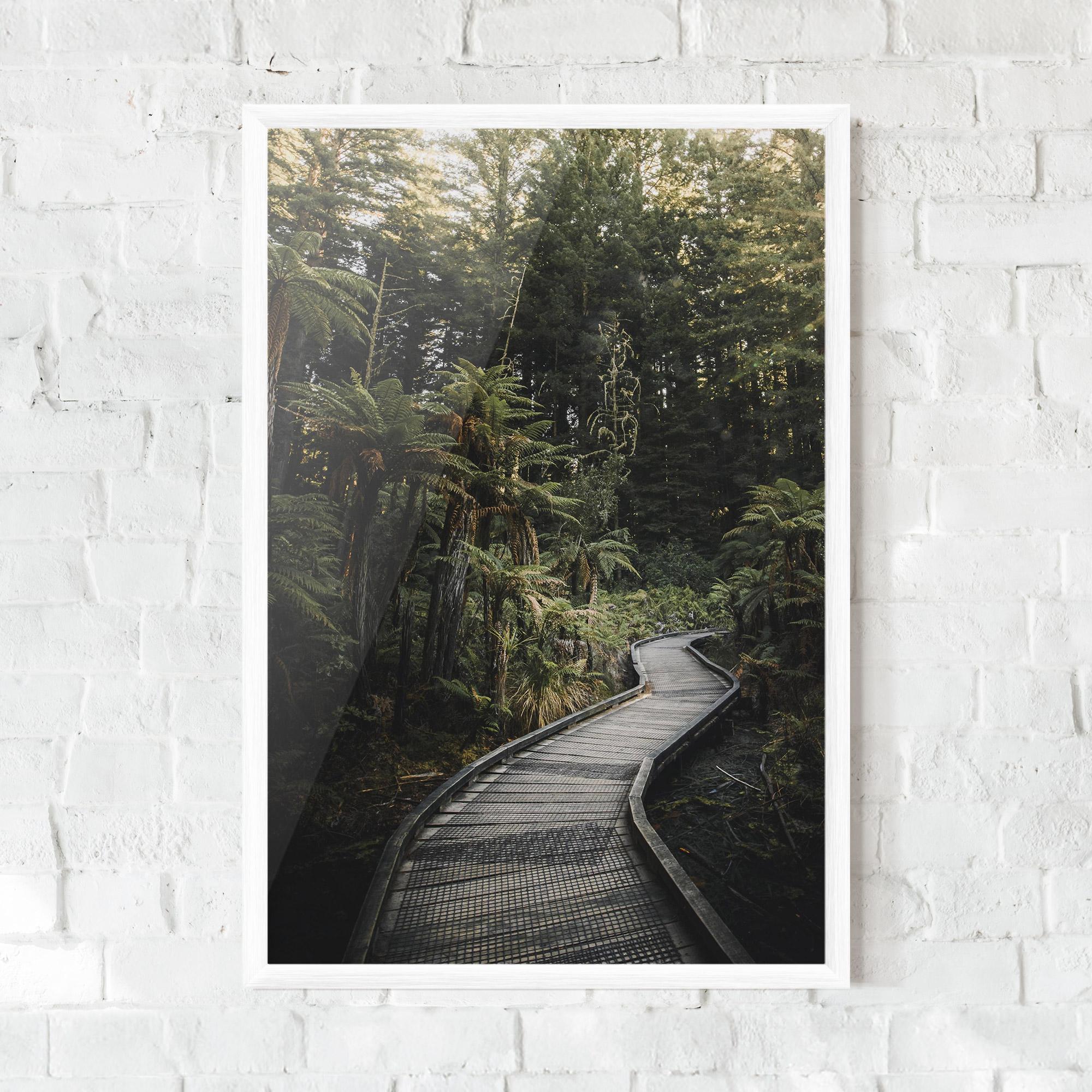 Plakat w Ramie Forest Path View mockup 0
