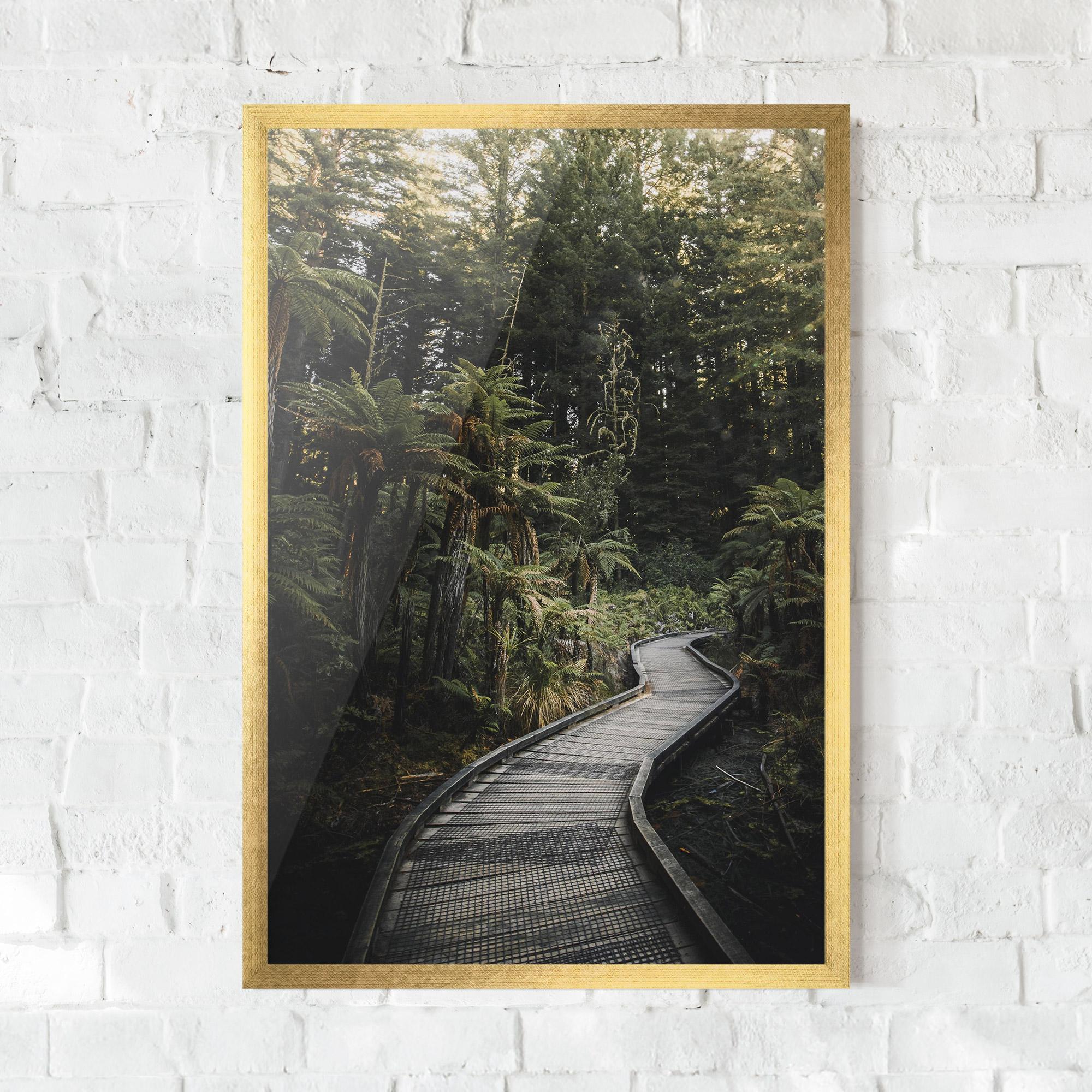 Plakat w Ramie Forest Path View mockup 0