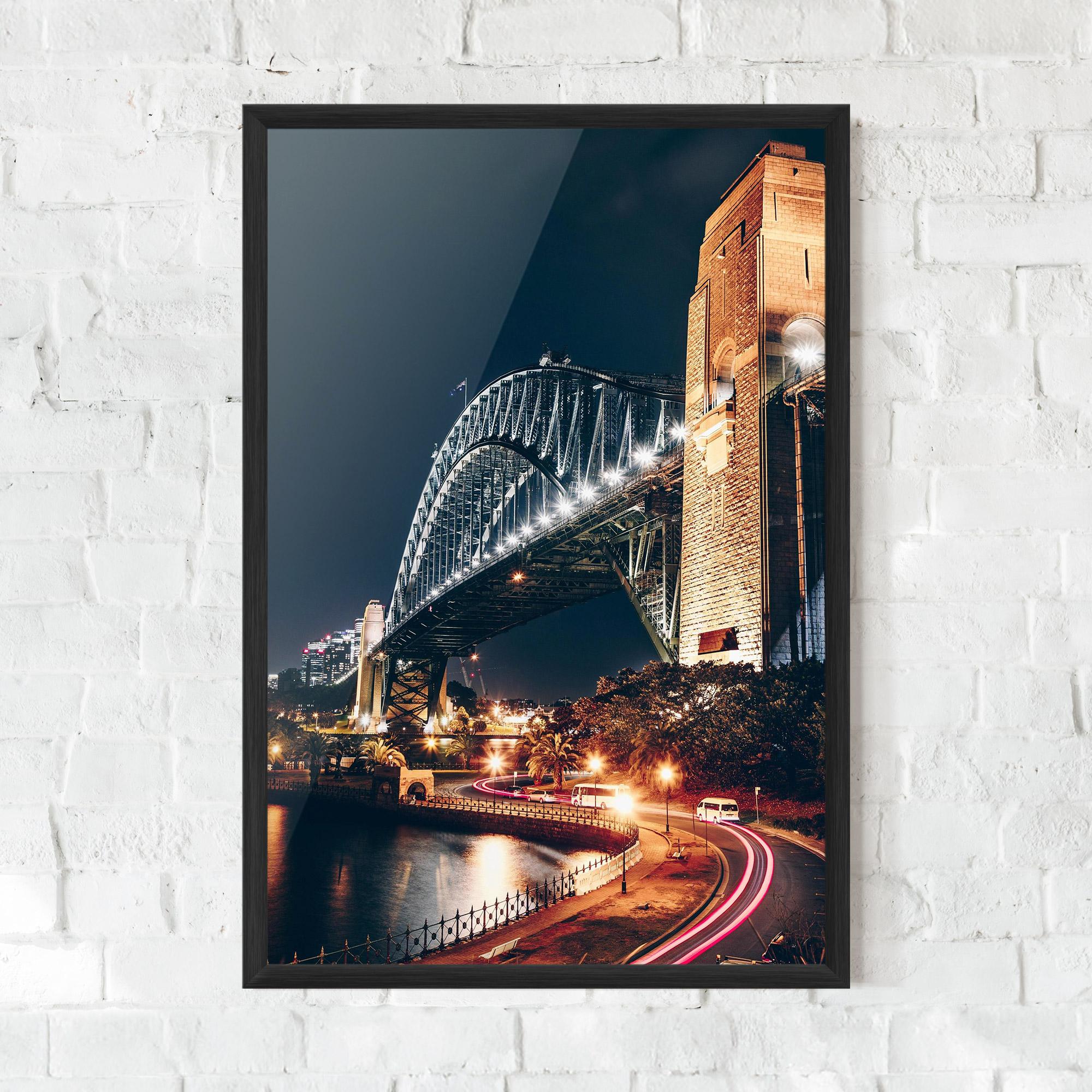 Plakat w Ramie Sydney Harbour Bridge mockup 0