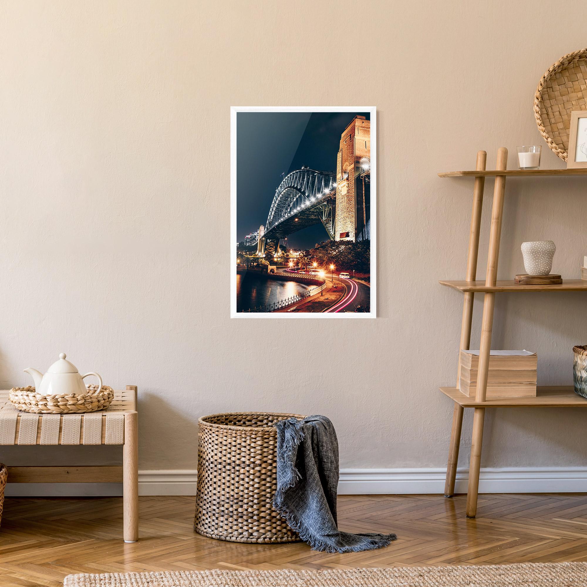 Plakat w Ramie Sydney Harbour Bridge mockup 9