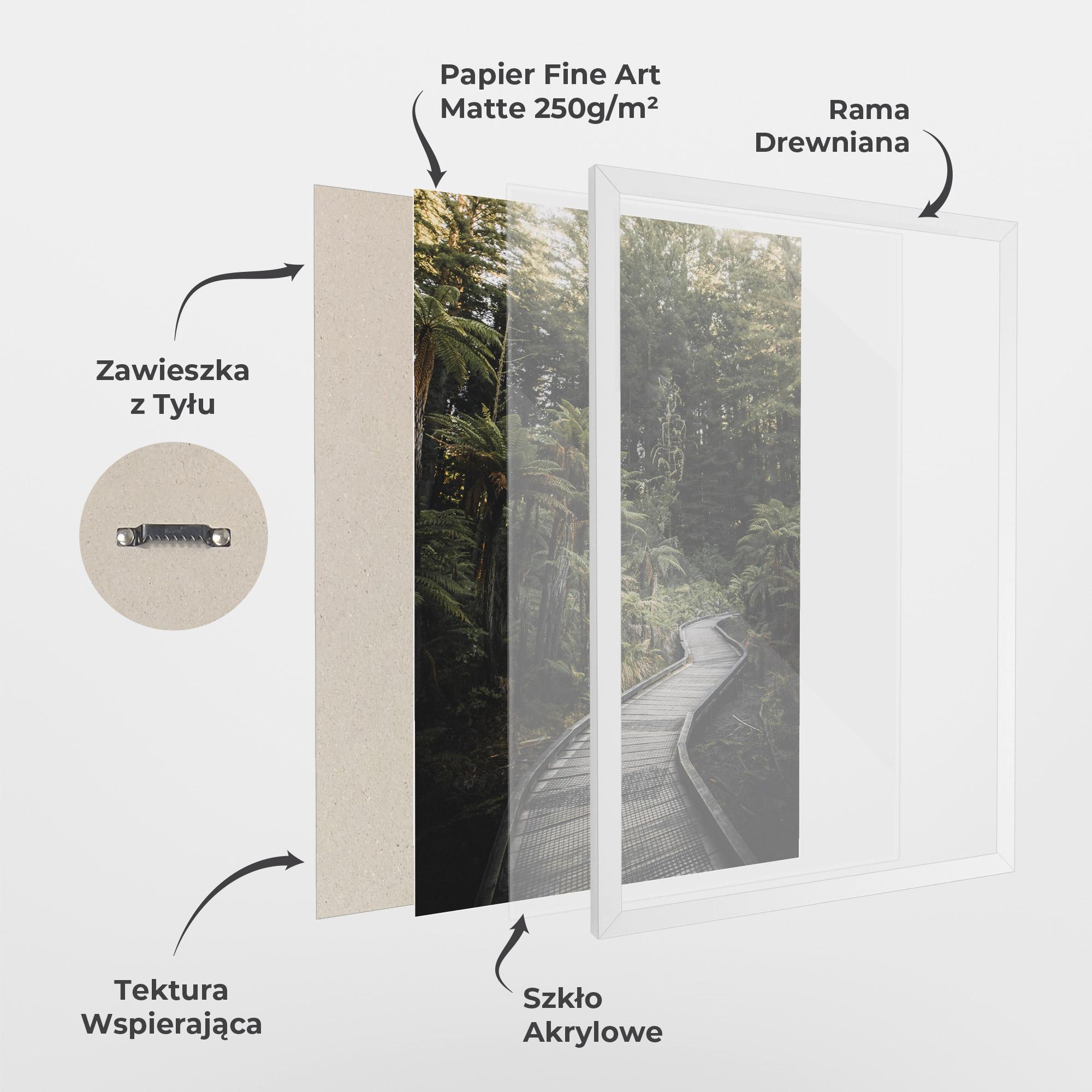 Plakat w Ramie Forest Path View mockup 1