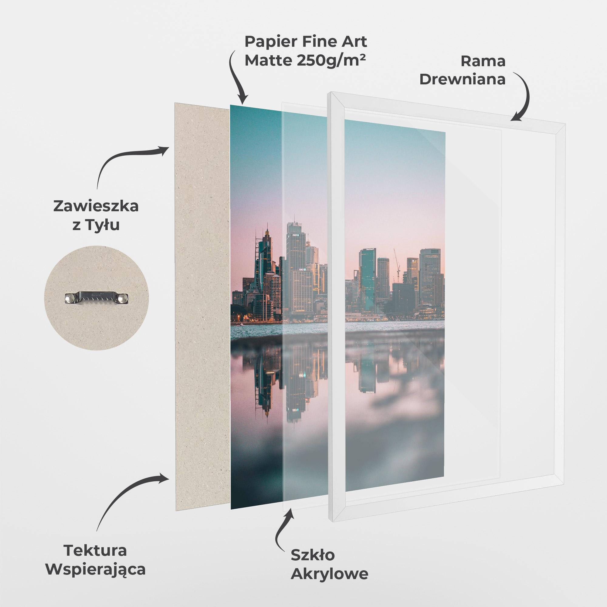 Plakat w Ramie Reflection Skyline mockup 1