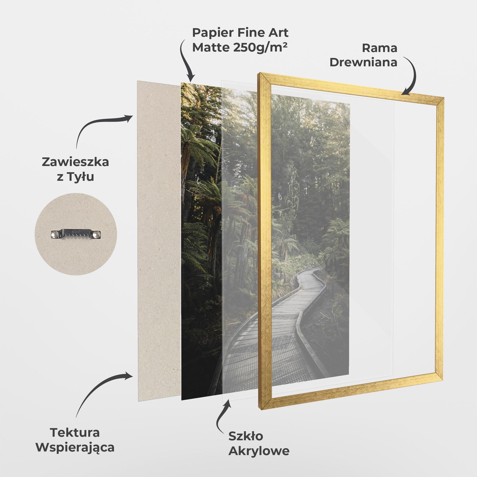 Plakat w Ramie Forest Path View mockup 1