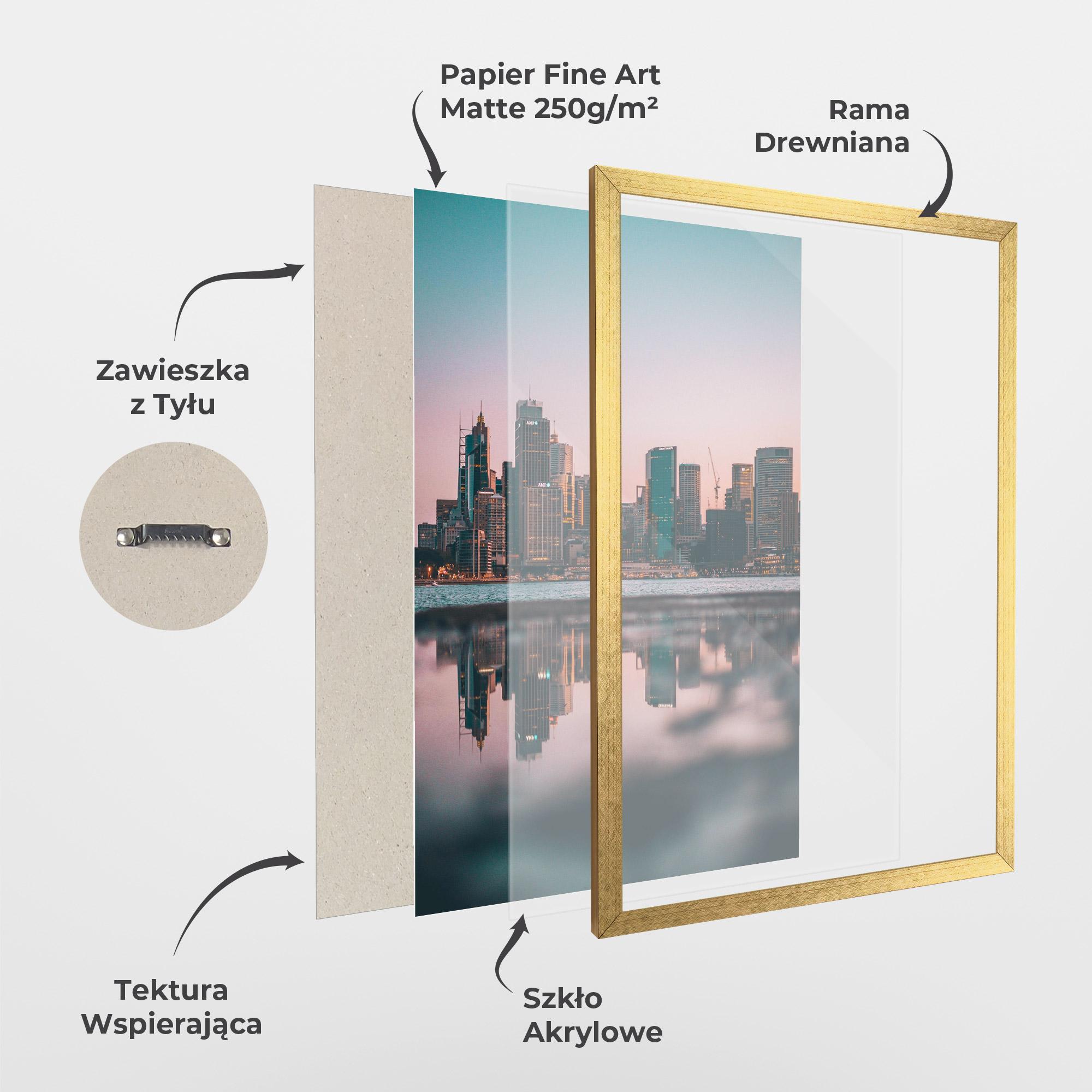 Plakat w Ramie Reflection Skyline mockup 1