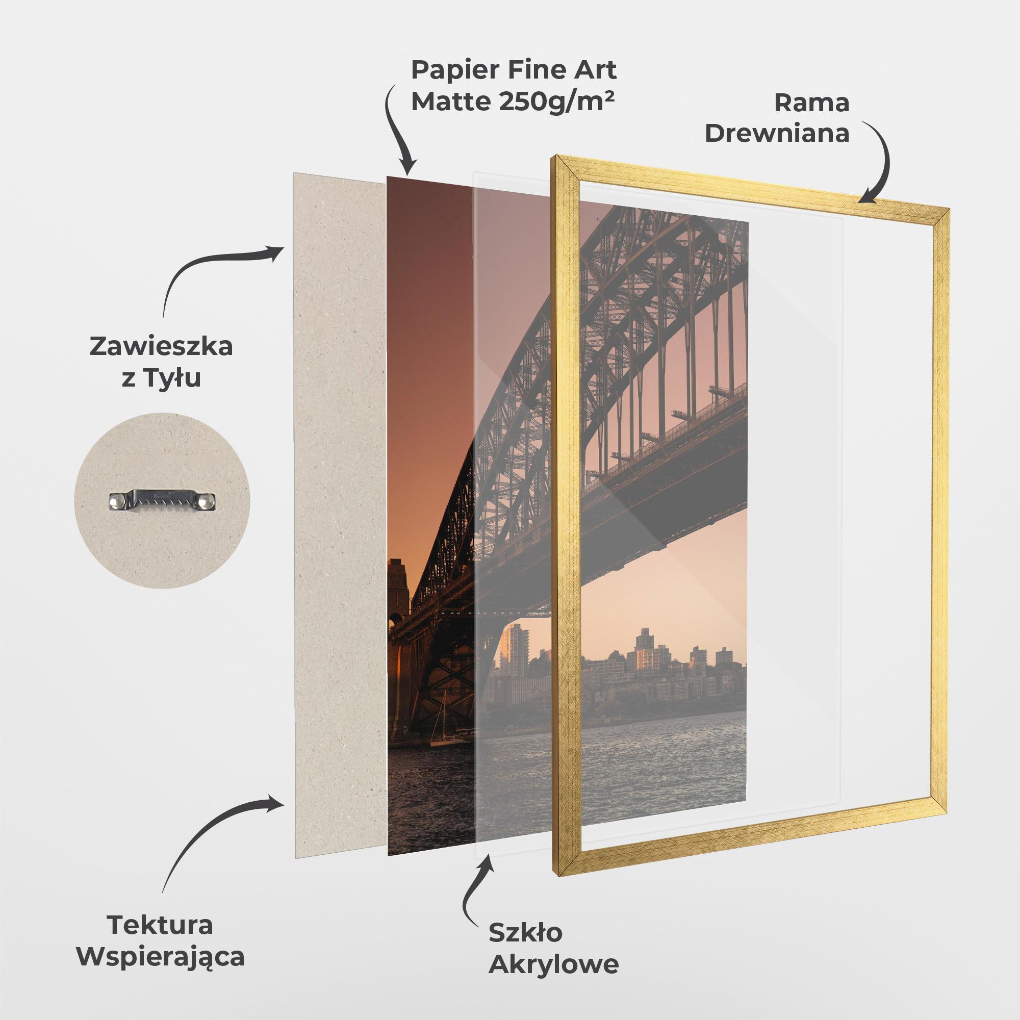 Plakat w Ramie Sunset Harbour Bridge mockup 1
