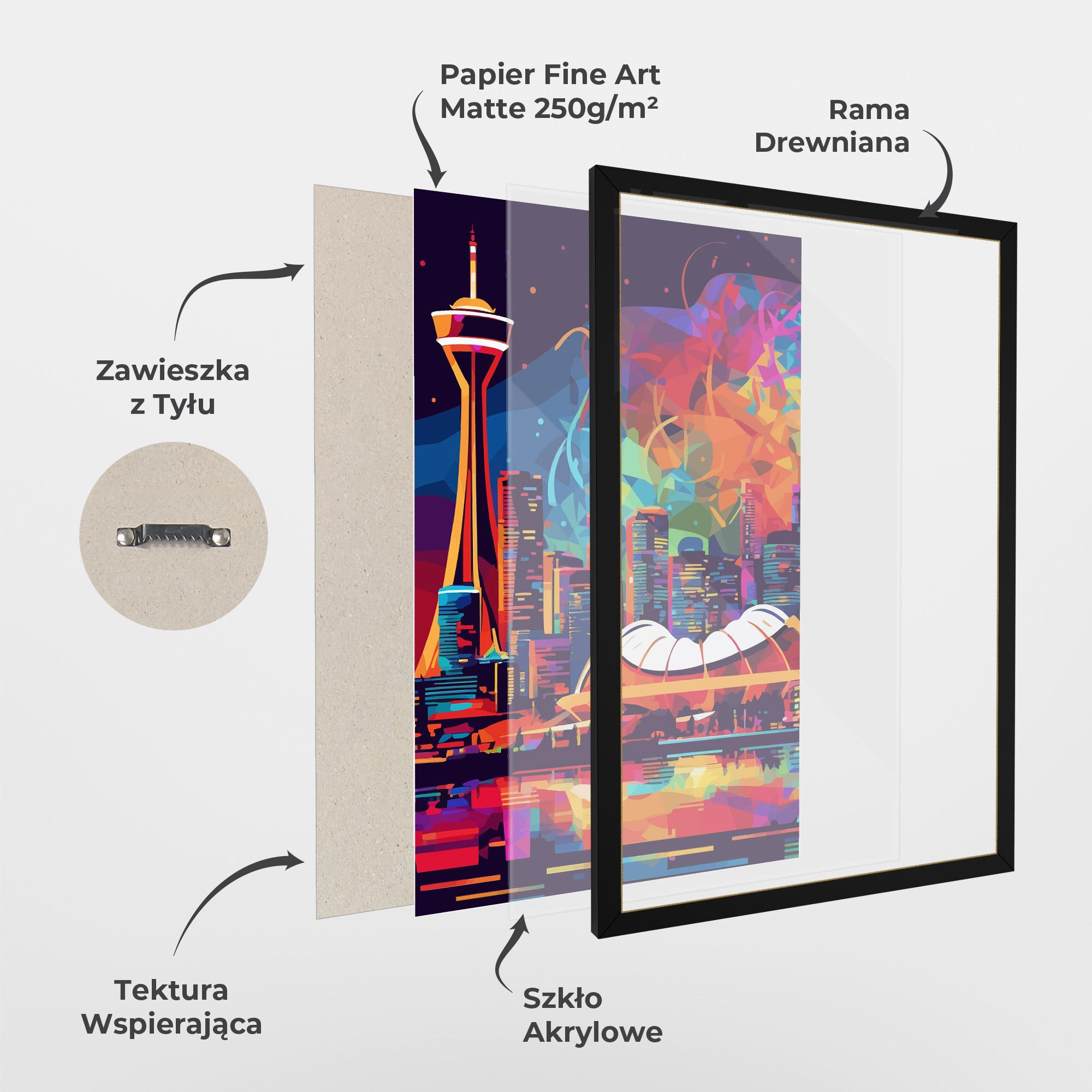 Plakat w Ramie Olympic Stadium Art mockup 1