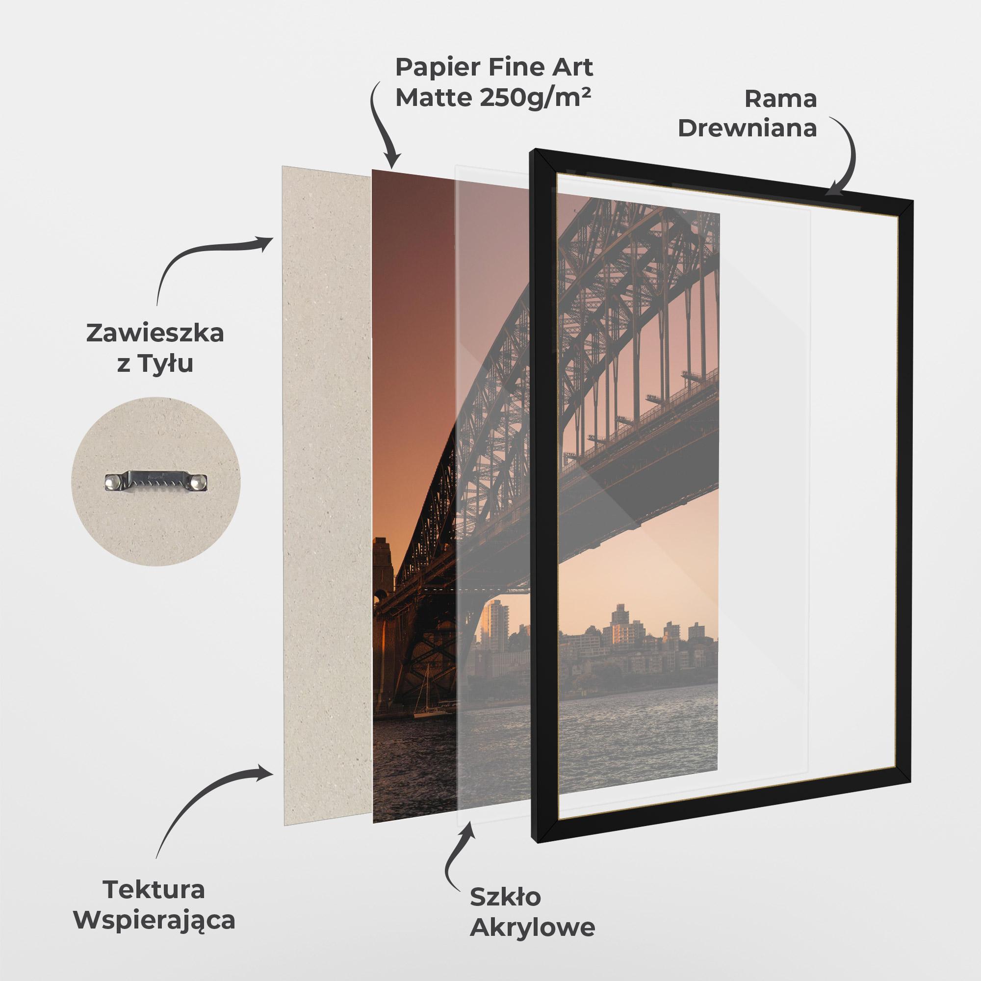 Plakat w Ramie Sunset Harbour Bridge mockup 1