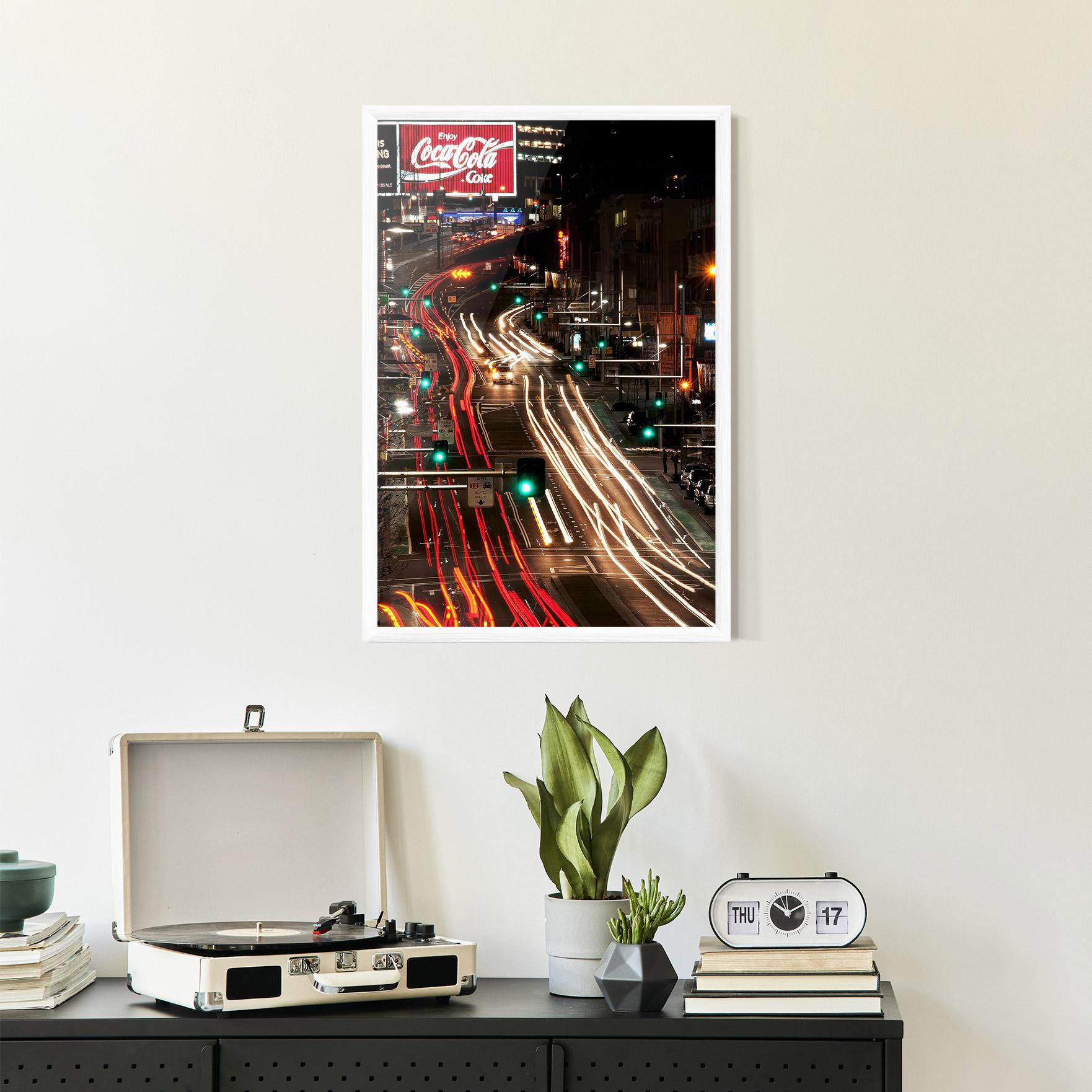 Plakat w Ramie Car Light Road mockup 2