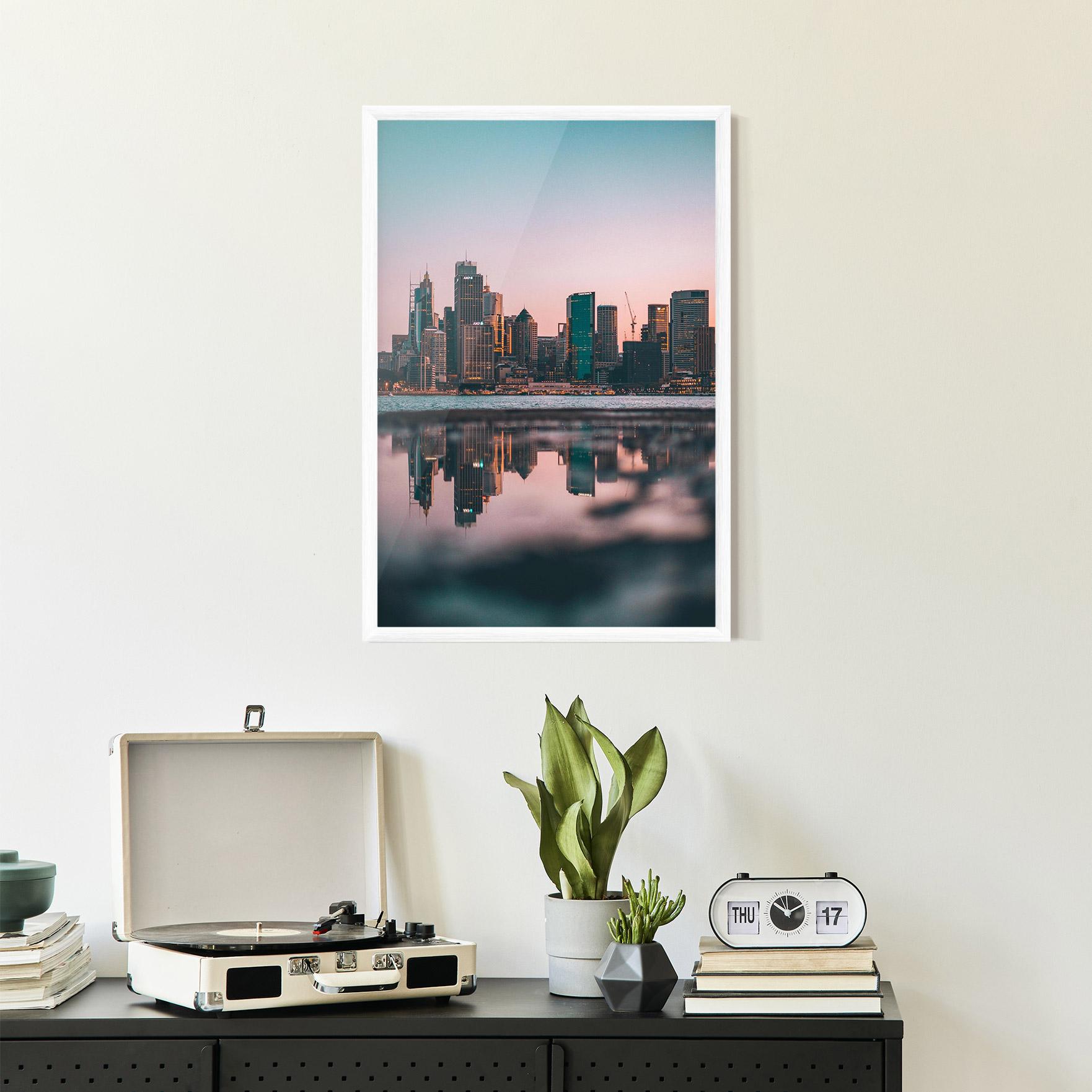 Plakat w Ramie Reflection Skyline mockup 2