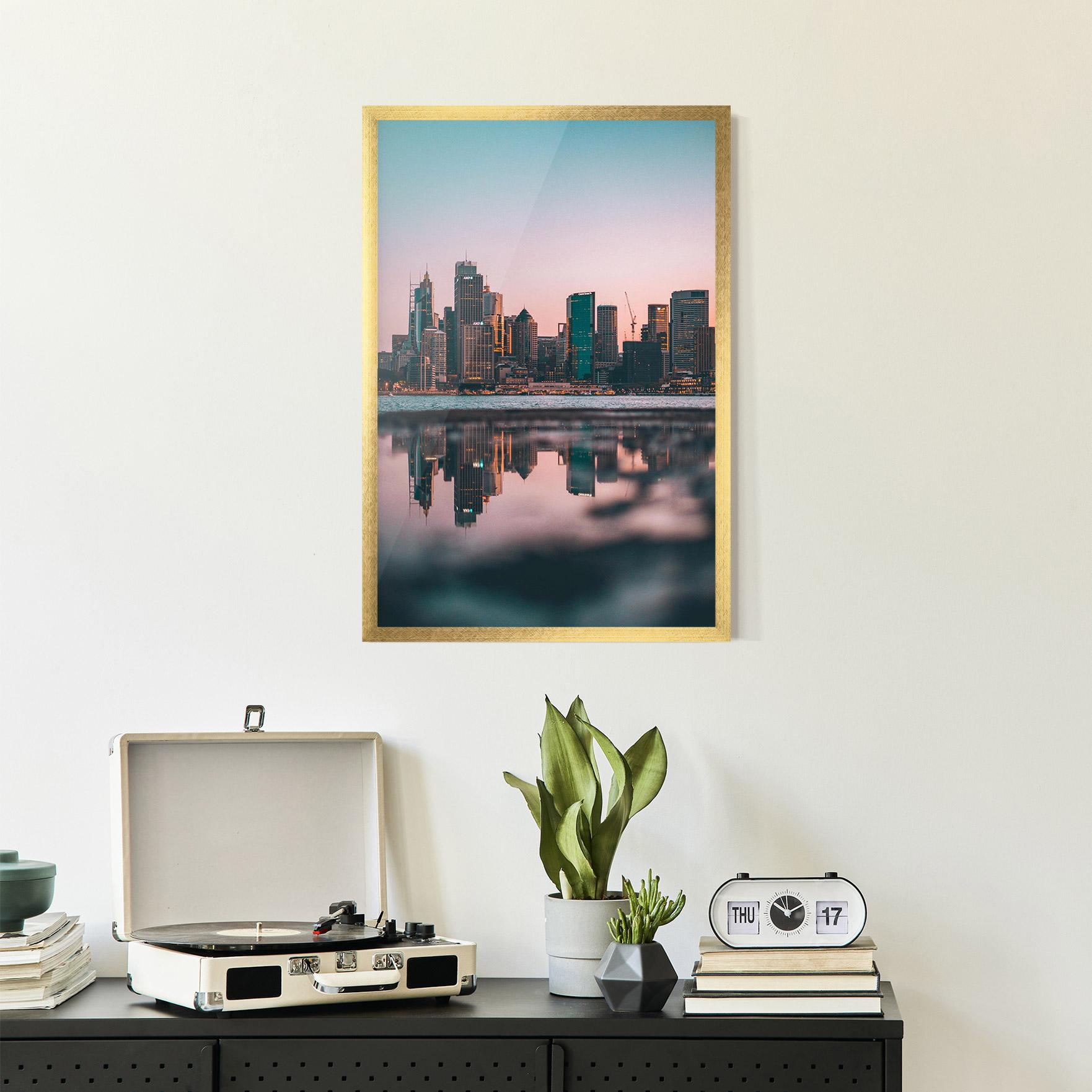 Plakat w Ramie Reflection Skyline mockup 2