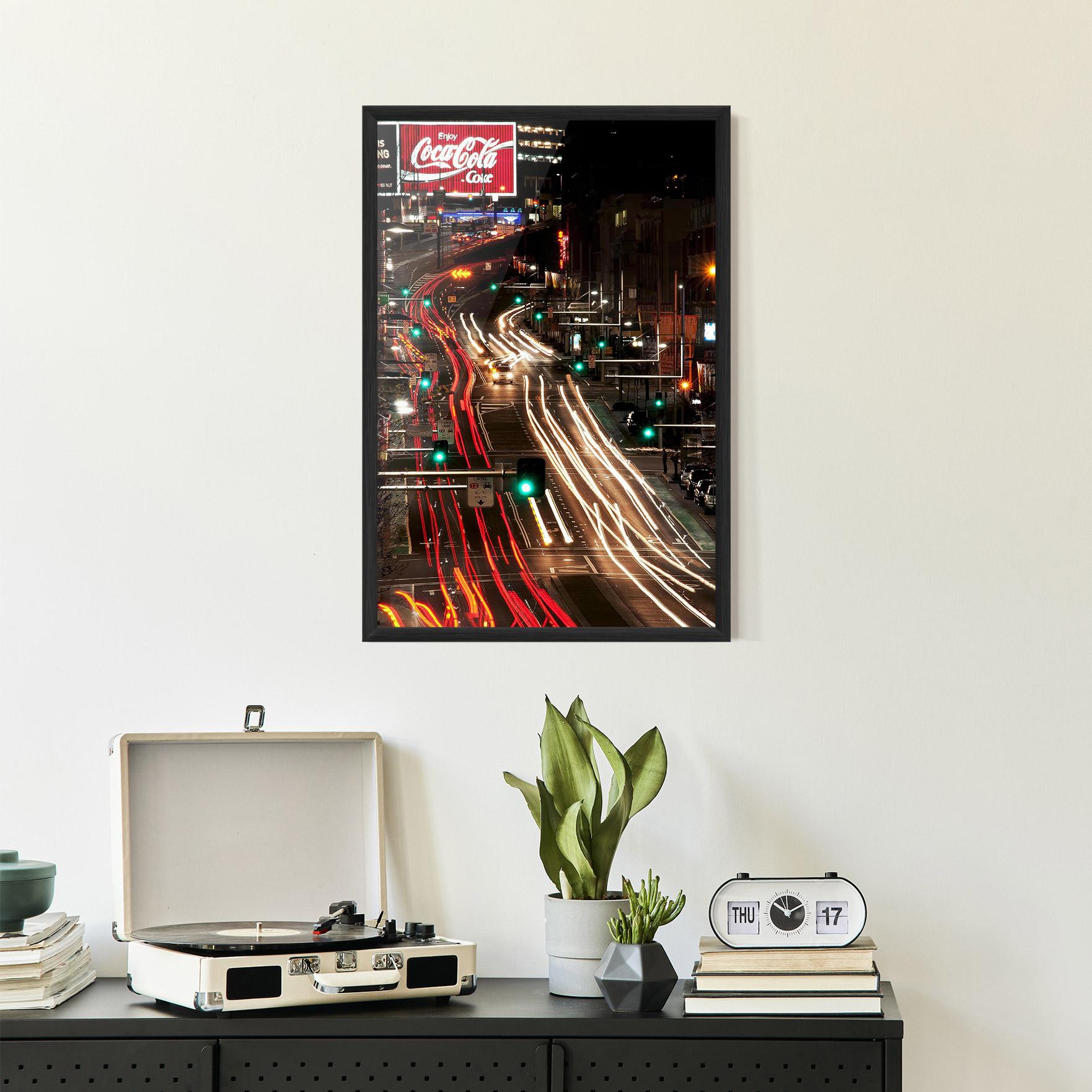 Plakat w Ramie Car Light Road mockup 2