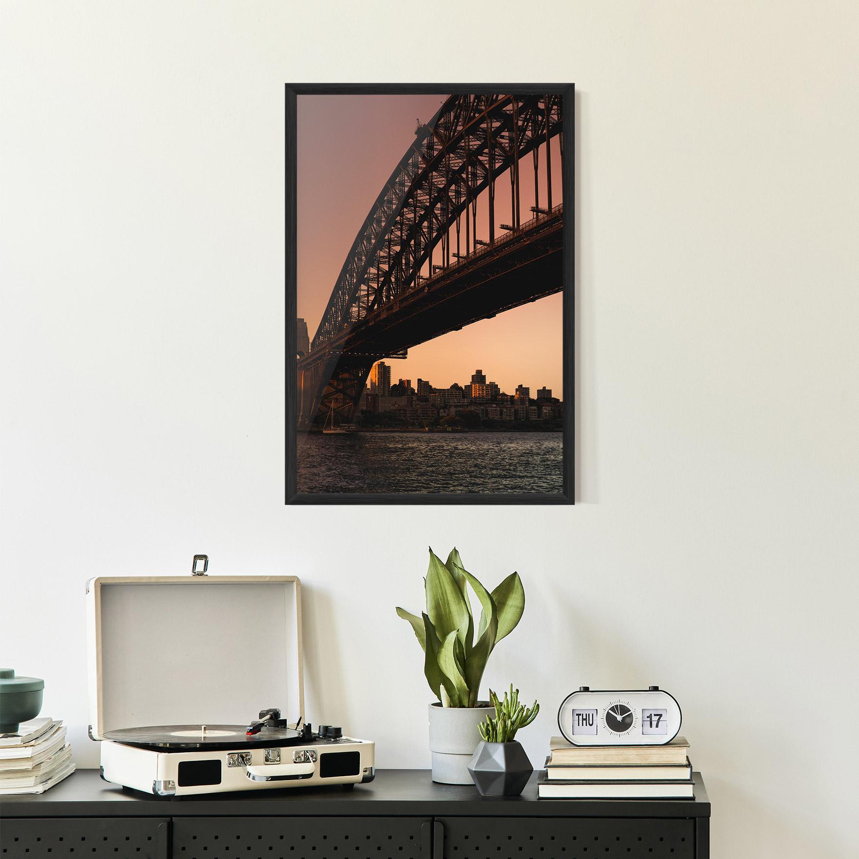 Plakat w Ramie Sunset Harbour Bridge mockup 2