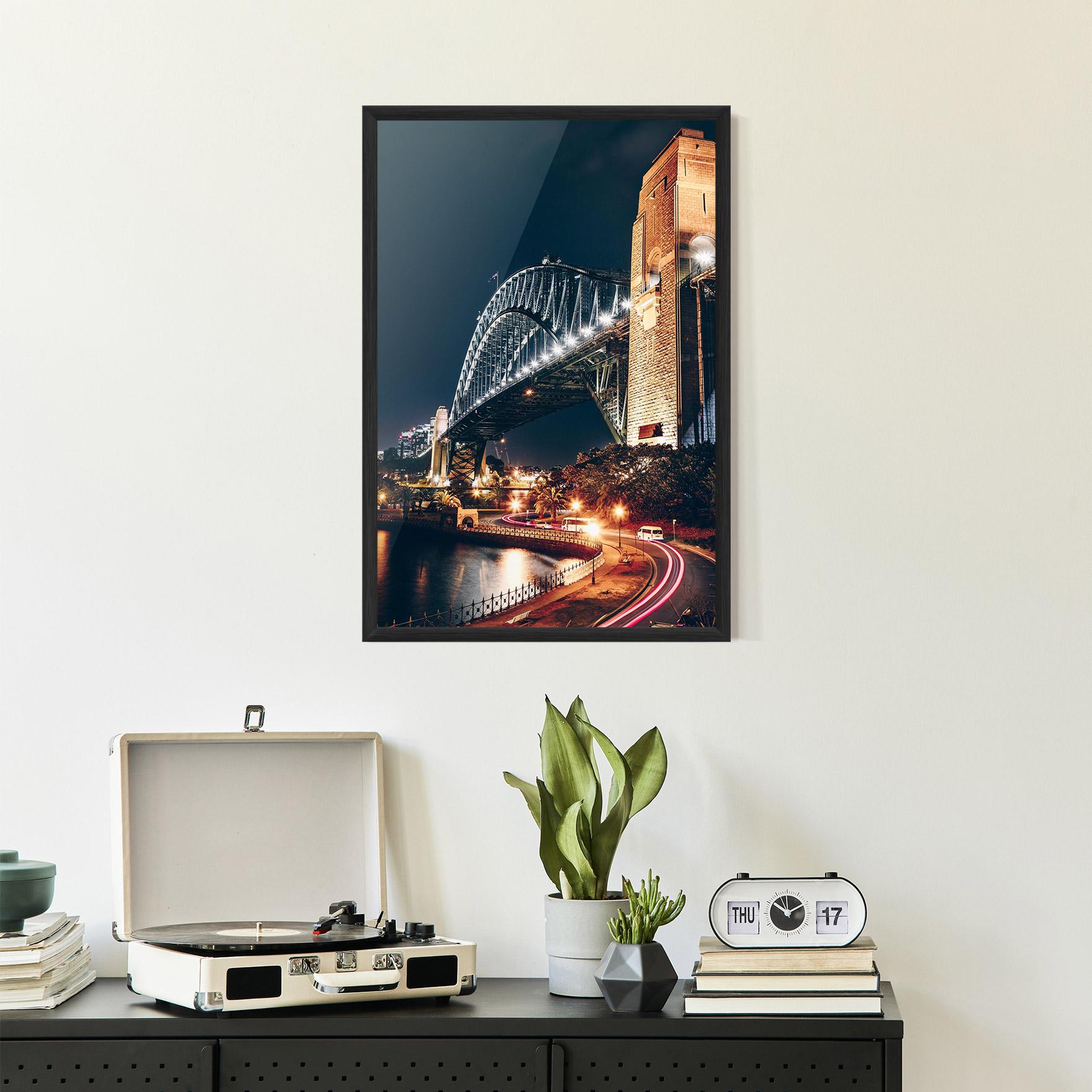 Plakat w Ramie Sydney Harbour Bridge mockup 2