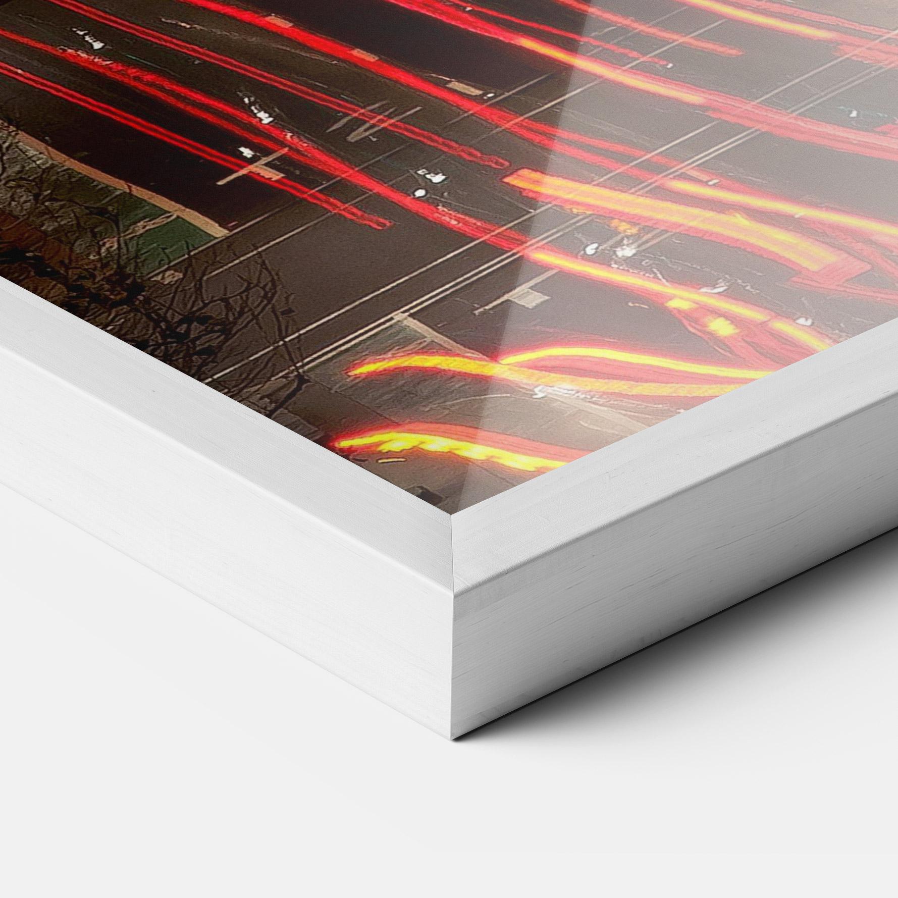 Plakat w Ramie Car Light Road mockup 3