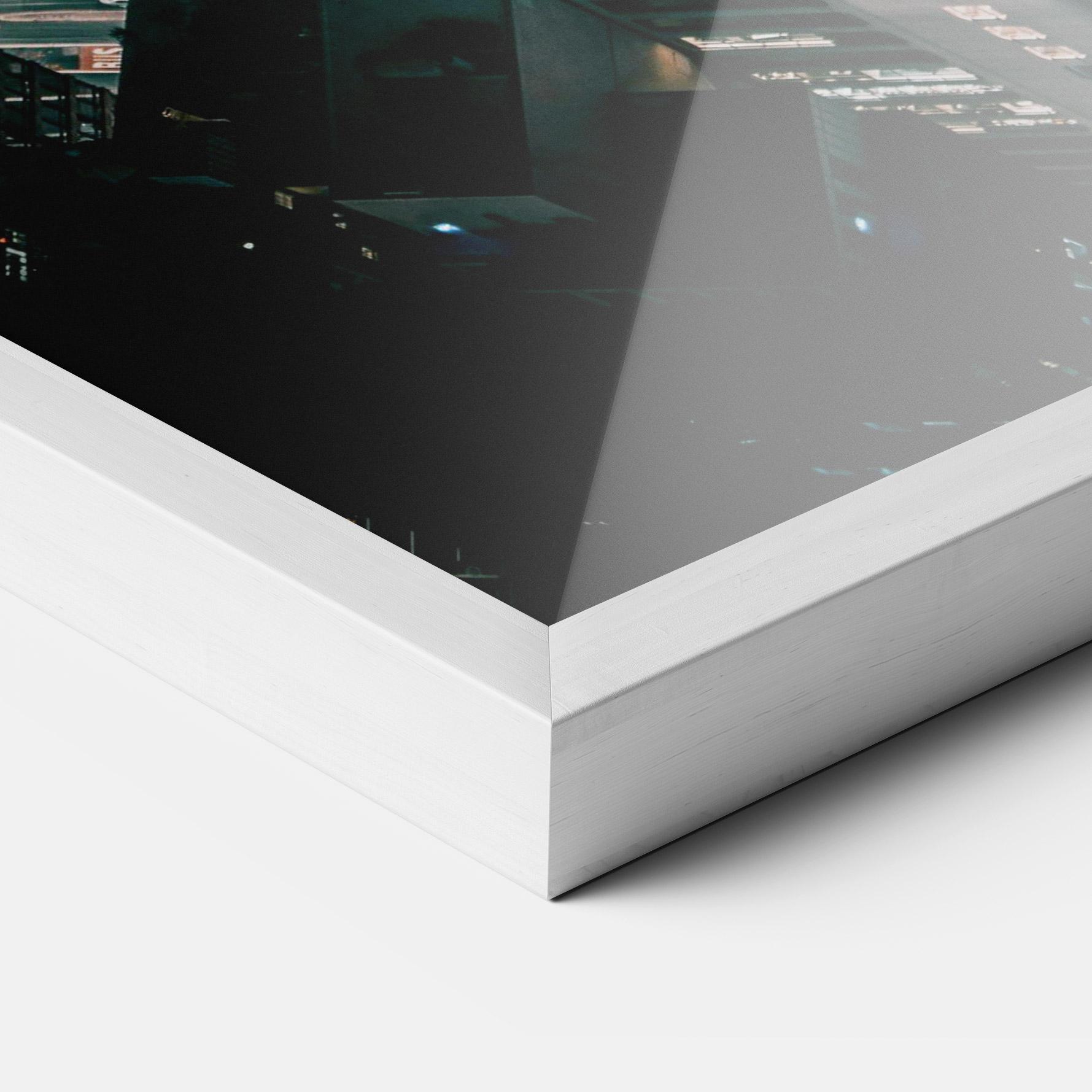 Plakat w Ramie Cream Building Night mockup 3