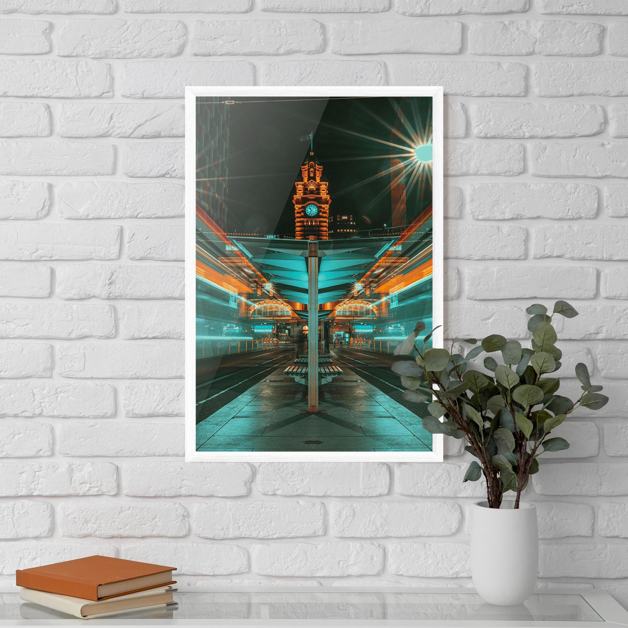 Plakat w Ramie Clock Tower Light mockup 5