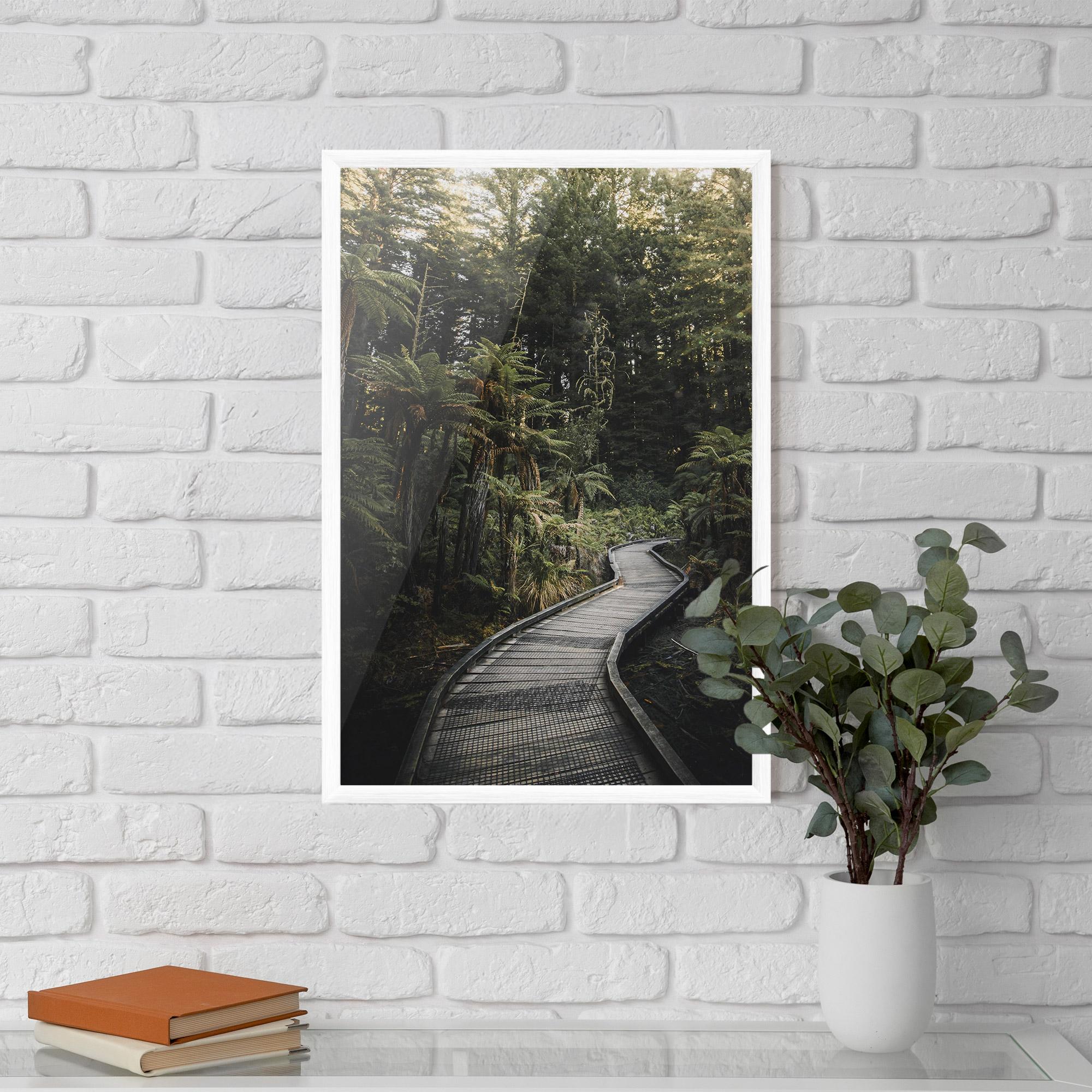 Plakat w Ramie Forest Path View mockup 5
