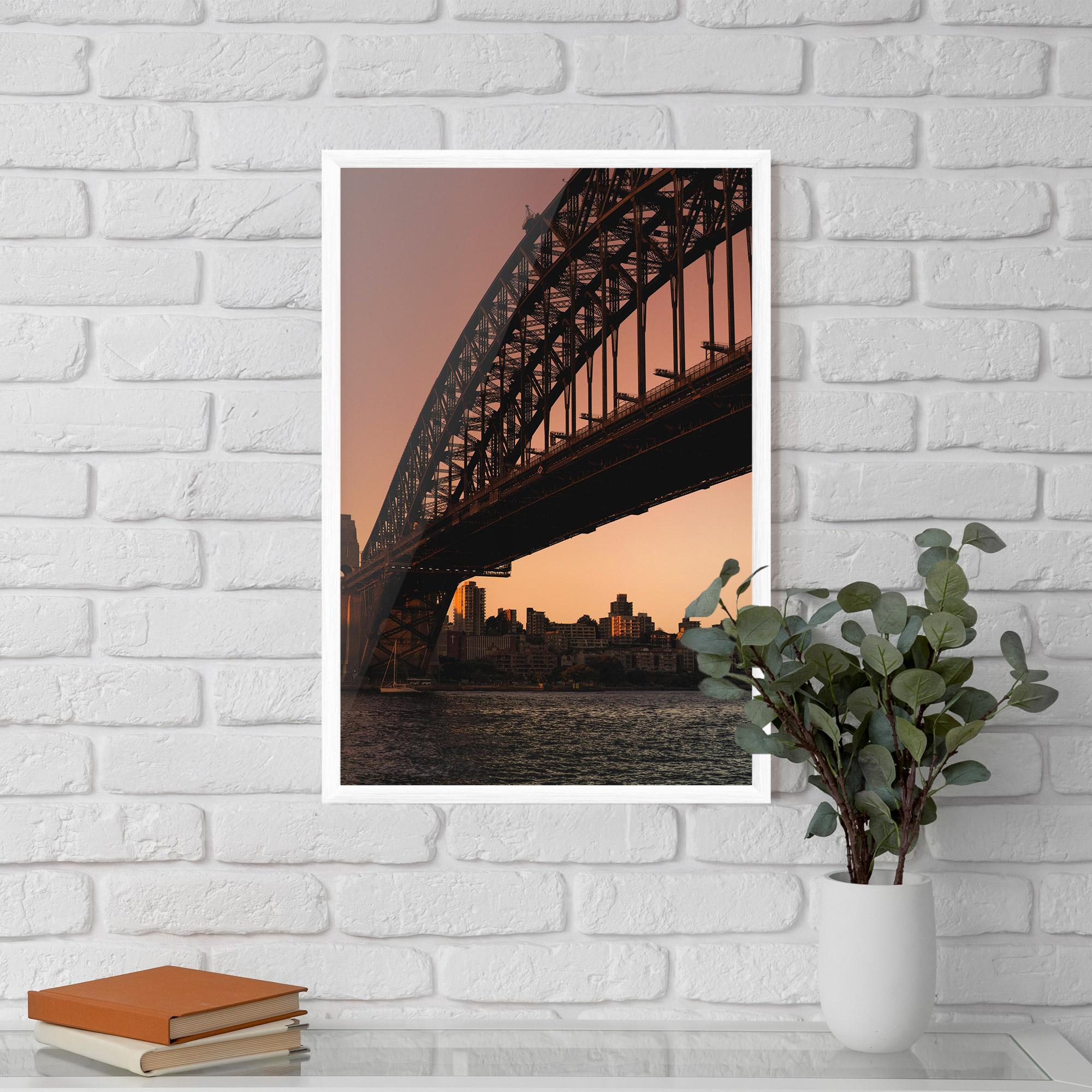 Plakat w Ramie Sunset Harbour Bridge mockup 5