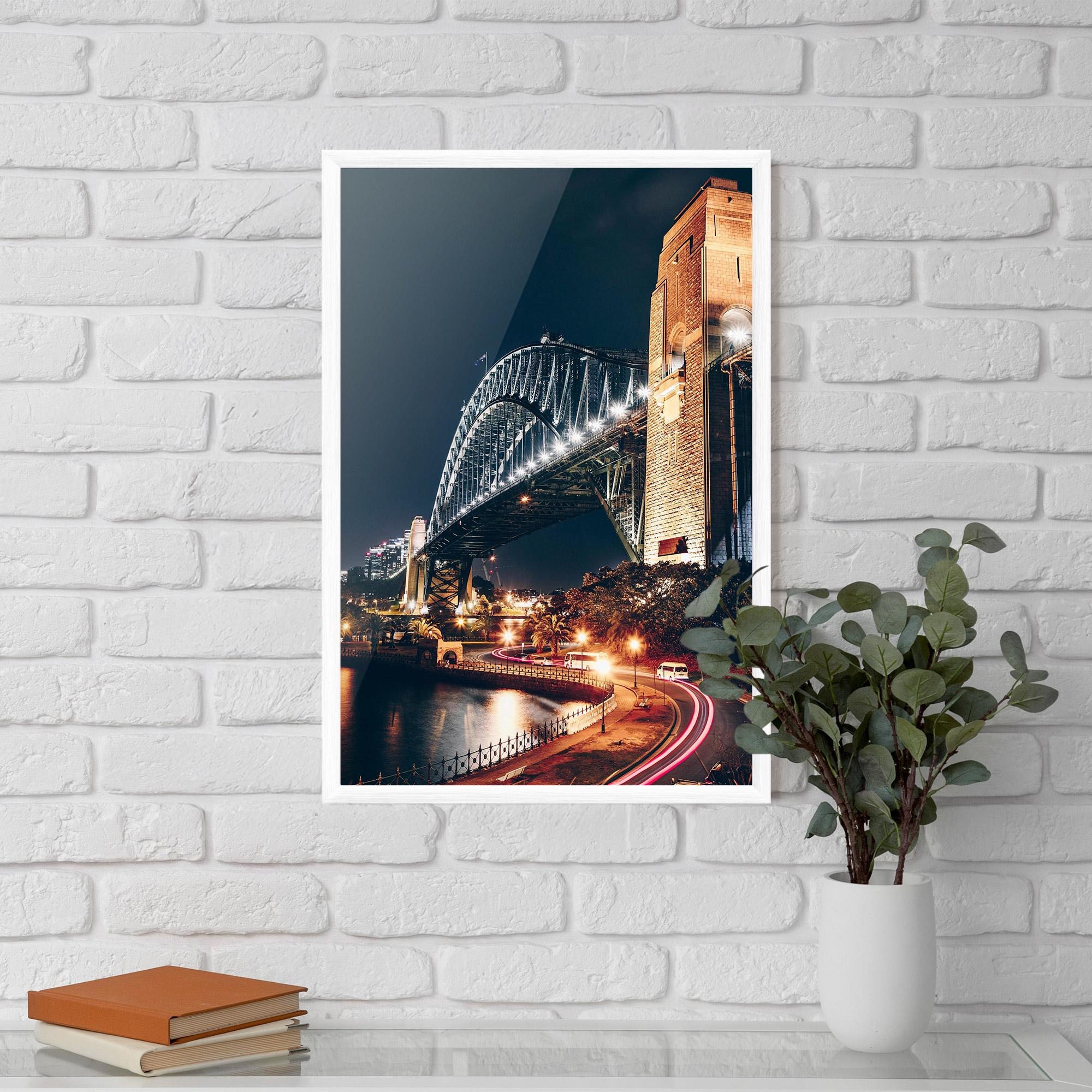 Plakat w Ramie Sydney Harbour Bridge mockup 5