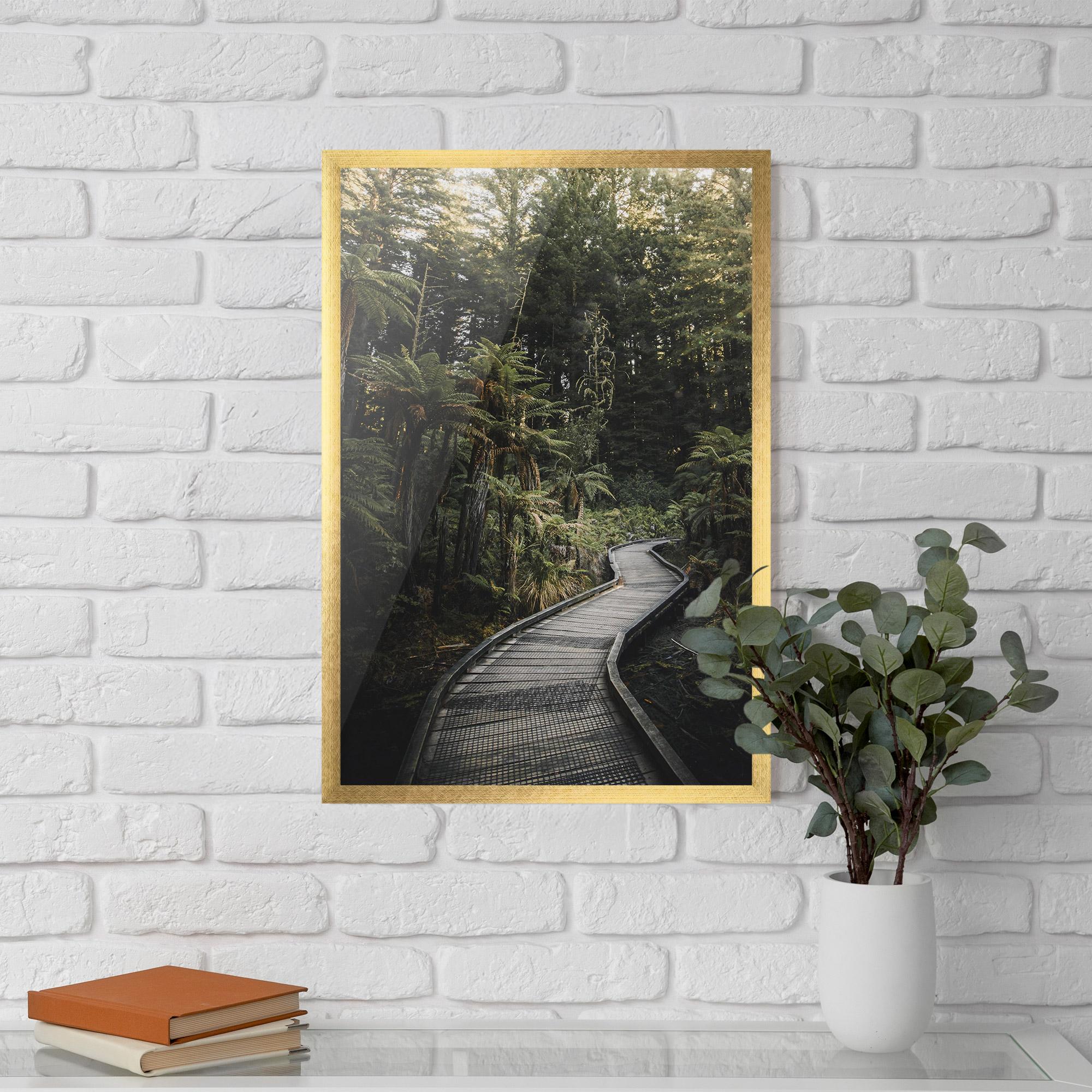 Plakat w Ramie Forest Path View mockup 5