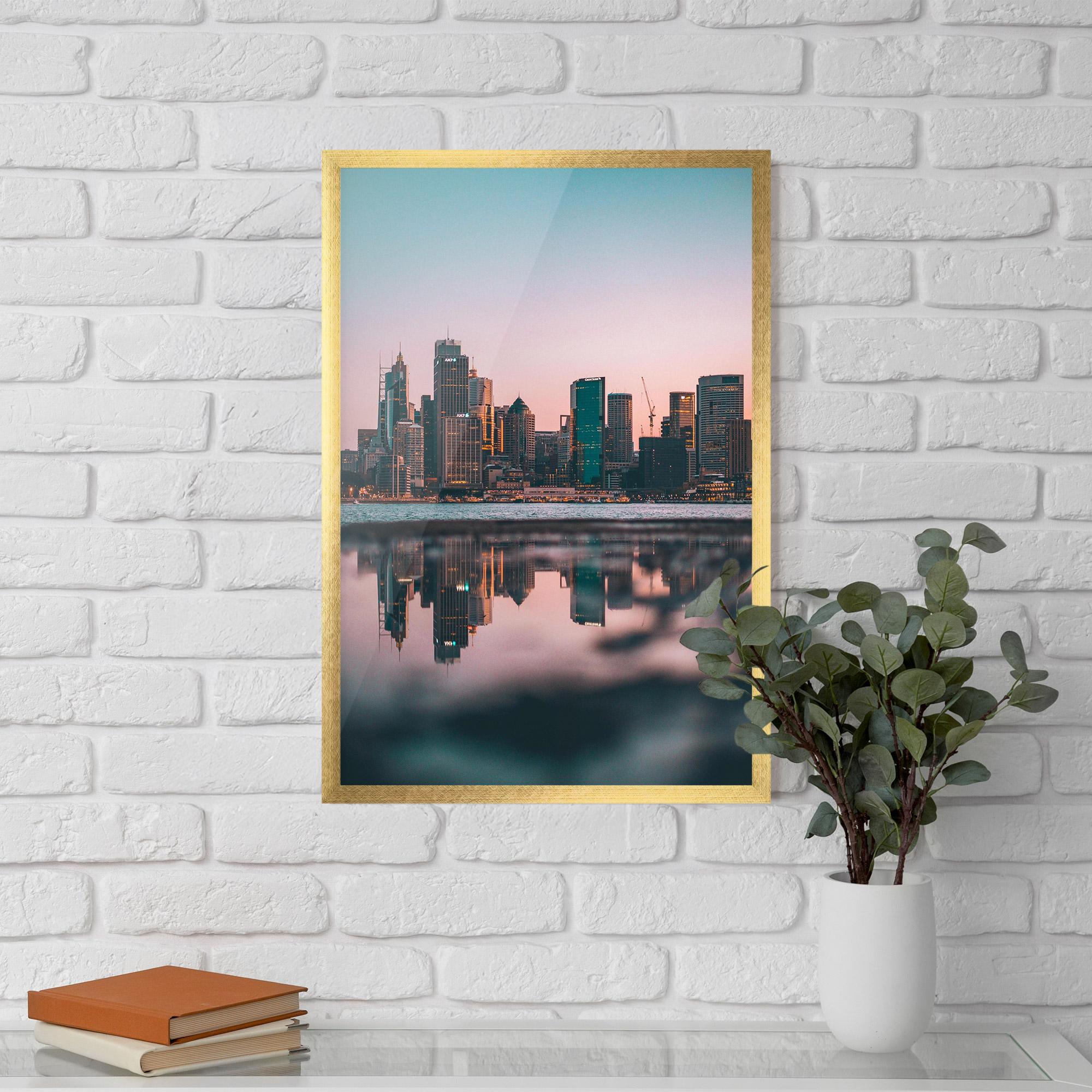 Plakat w Ramie Reflection Skyline mockup 5