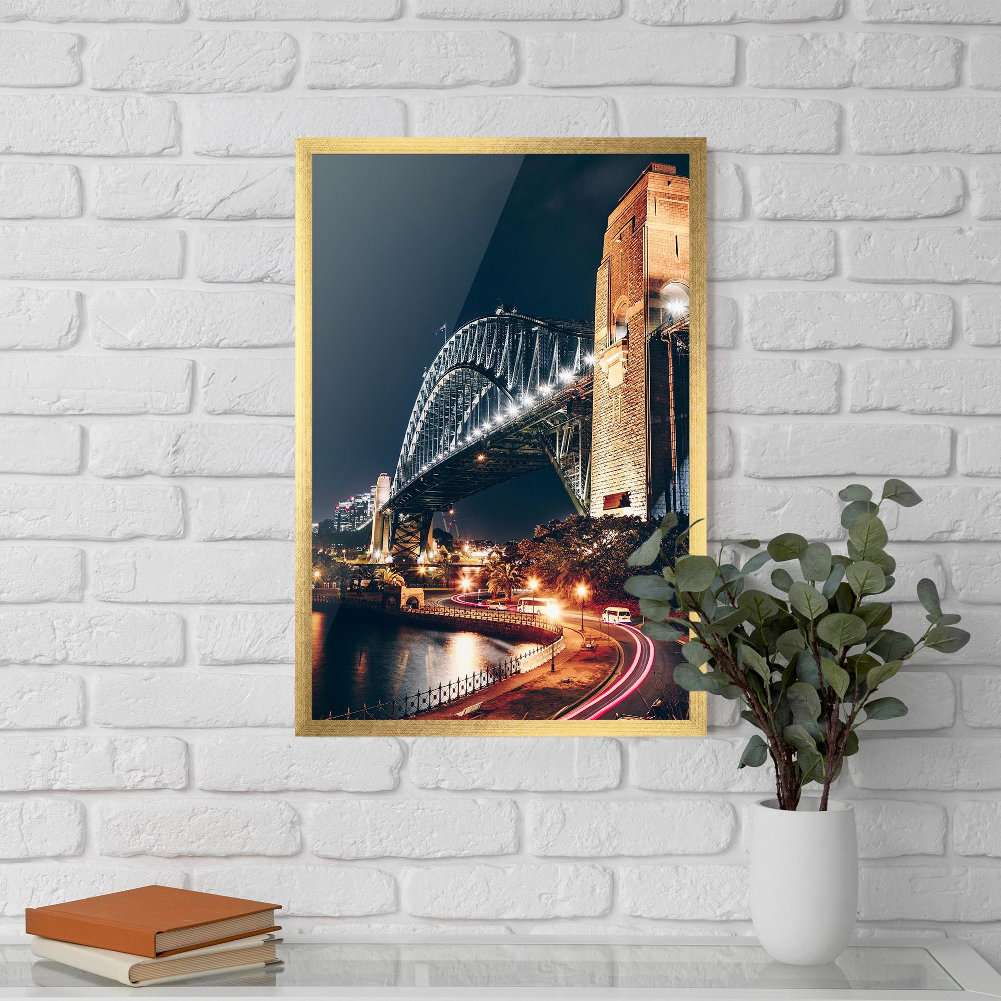 Plakat w Ramie Sydney Harbour Bridge mockup 5