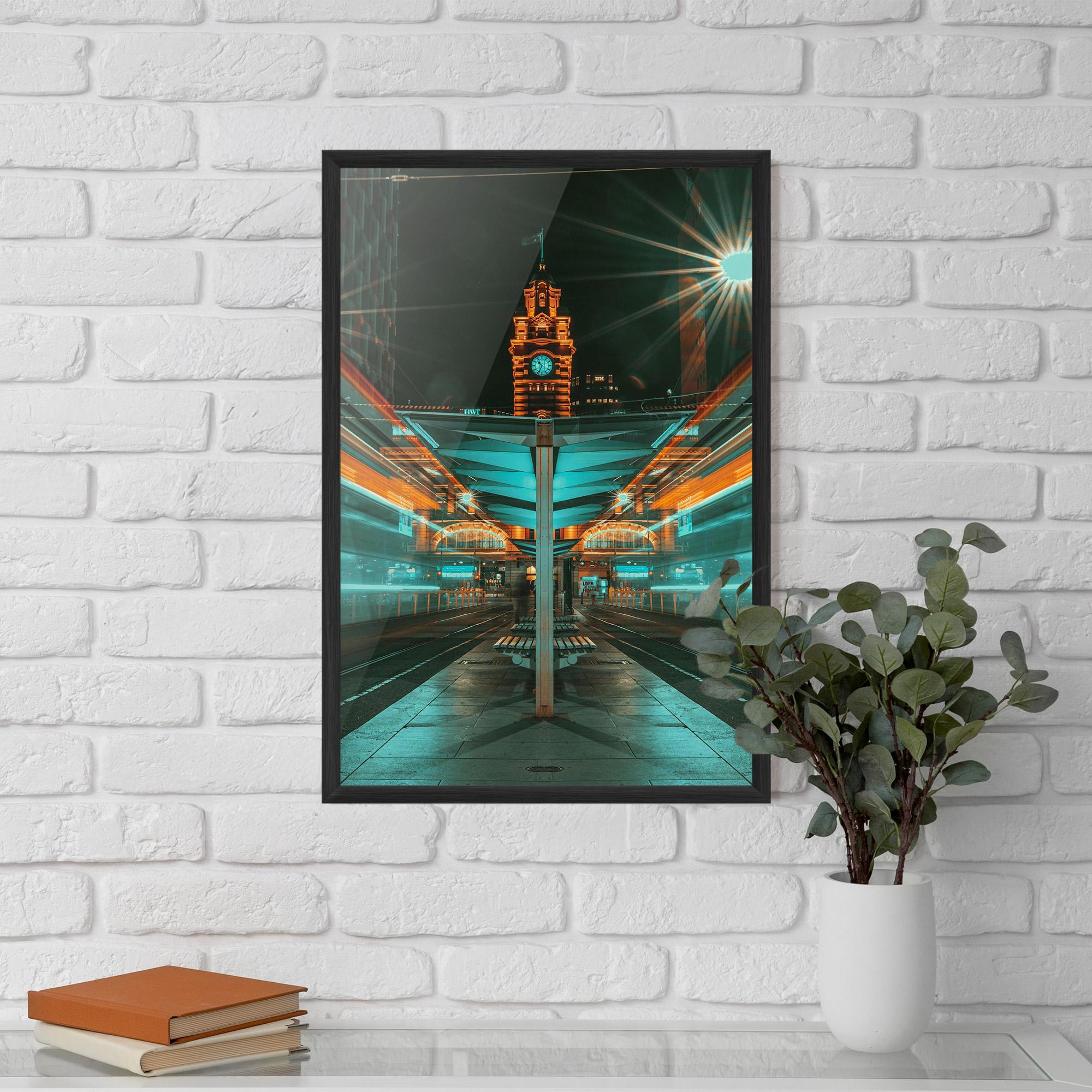 Plakat w Ramie Clock Tower Light mockup 5