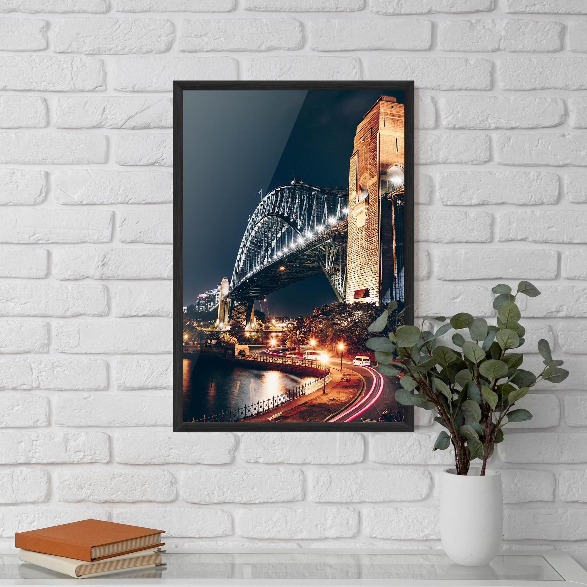 Plakat w Ramie Sydney Harbour Bridge mockup 5