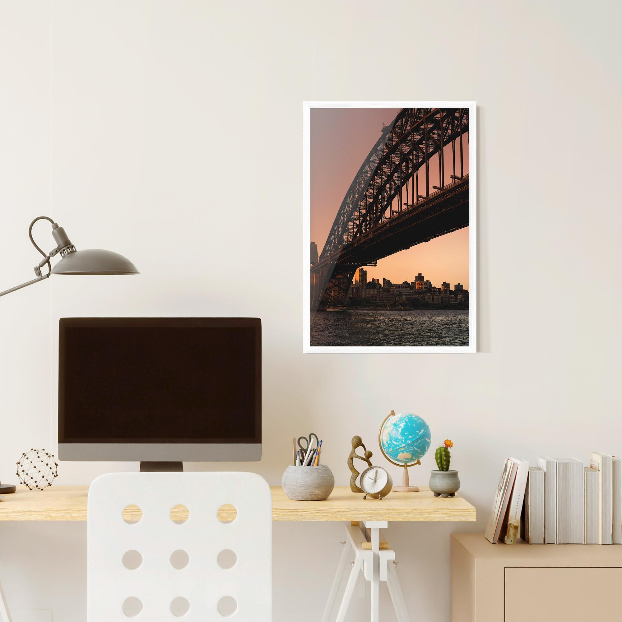 Plakat w Ramie Sunset Harbour Bridge mockup 6