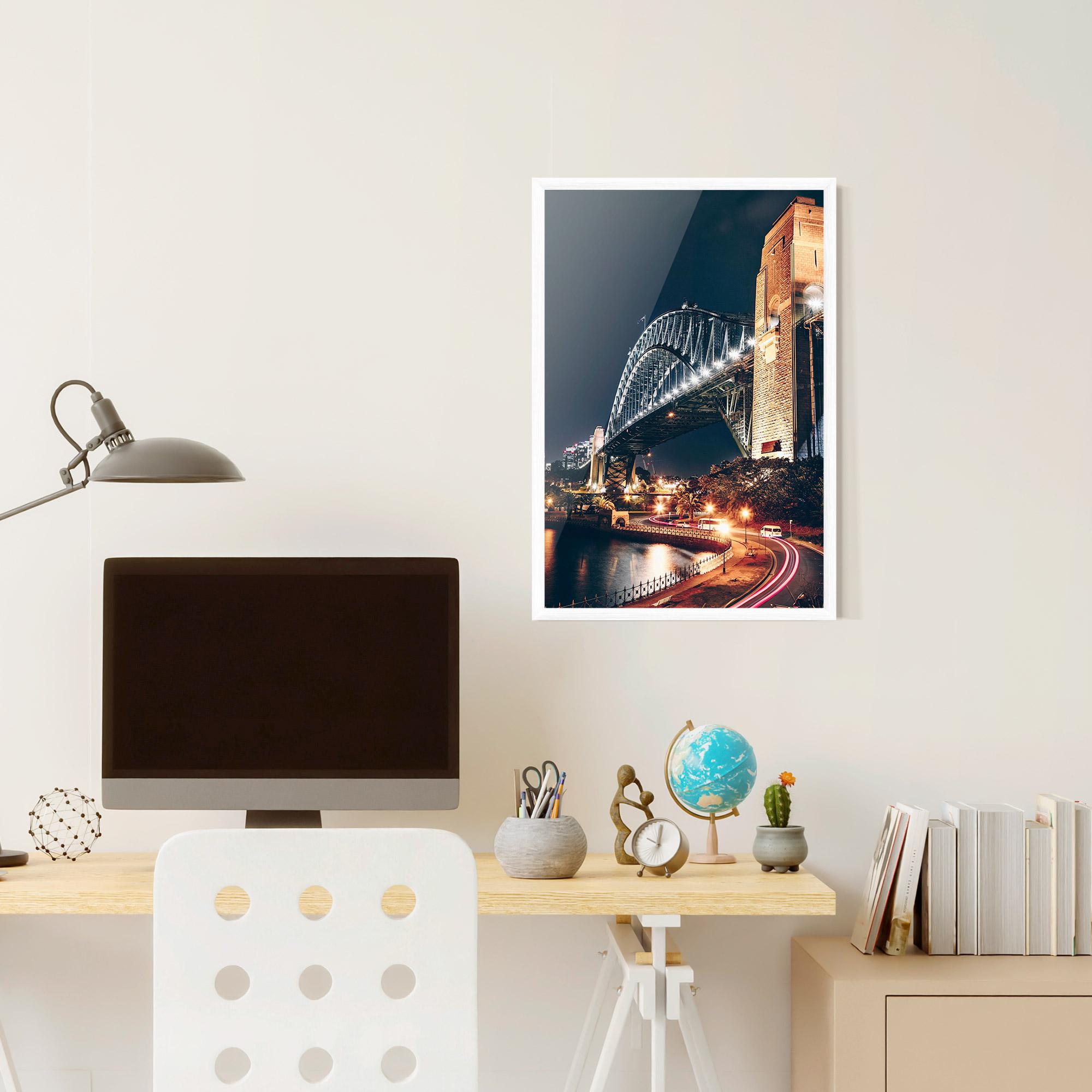 Plakat w Ramie Sydney Harbour Bridge mockup 6