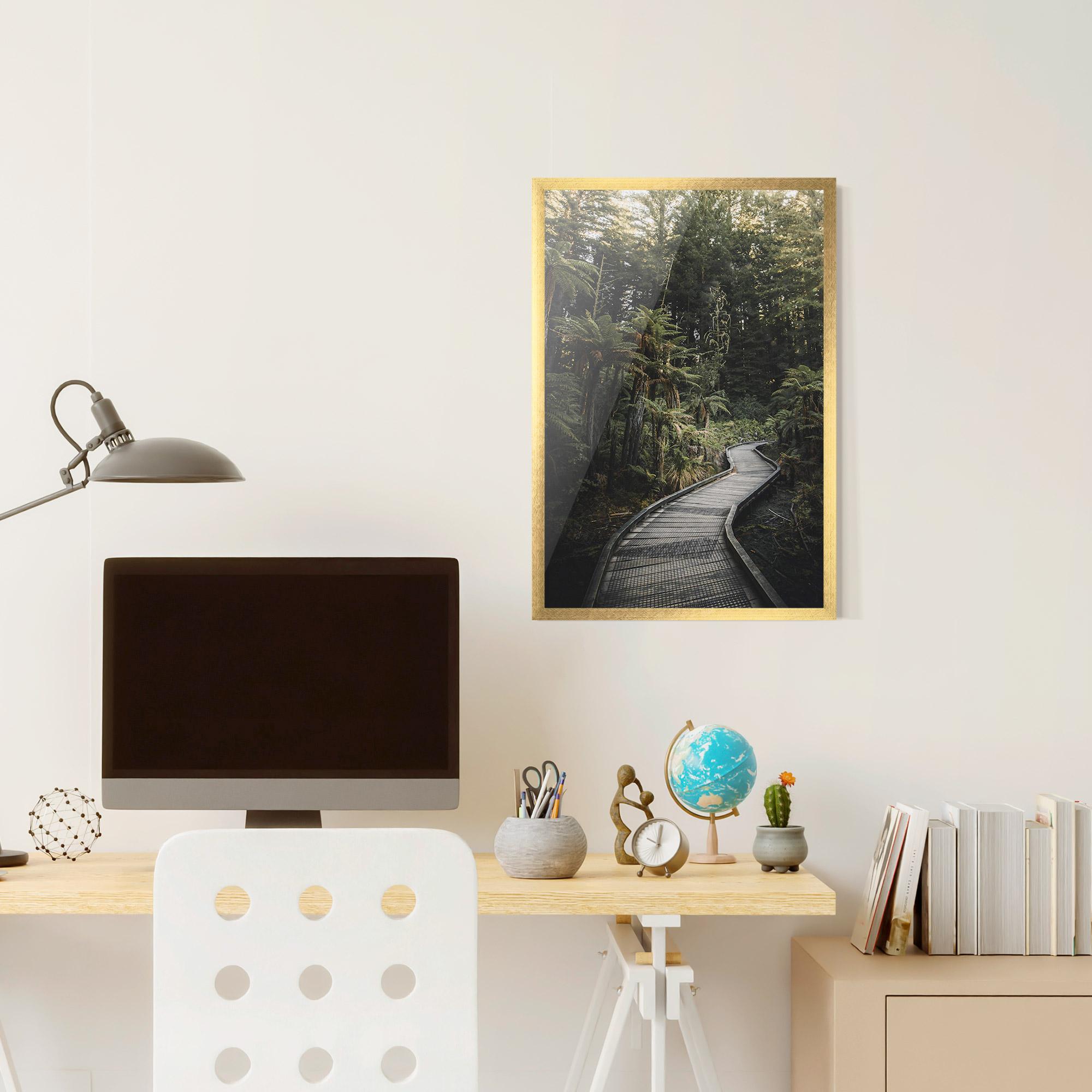 Plakat w Ramie Forest Path View mockup 6