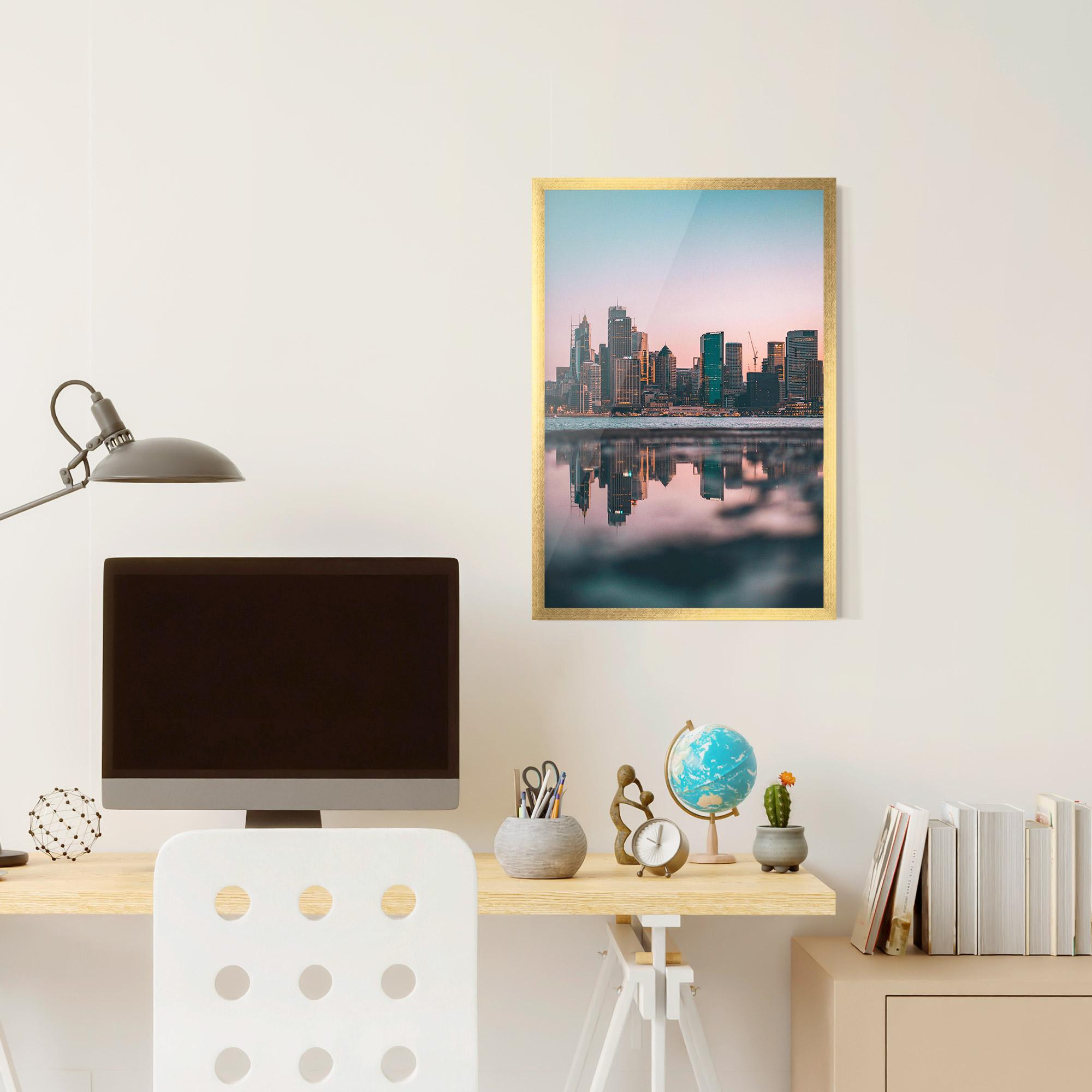 Plakat w Ramie Reflection Skyline mockup 6