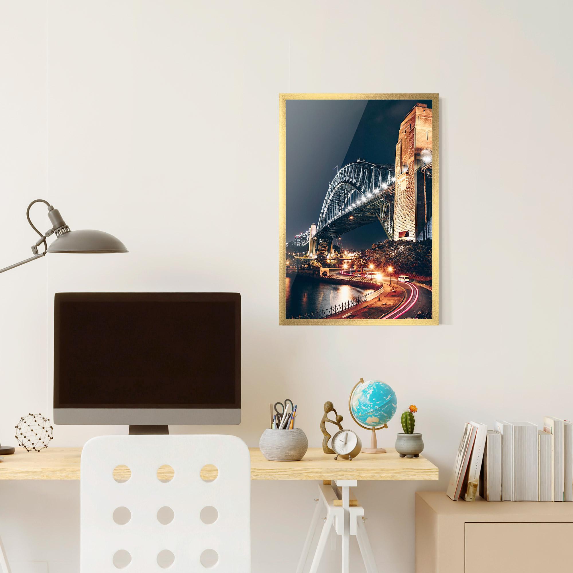 Plakat w Ramie Sydney Harbour Bridge mockup 6