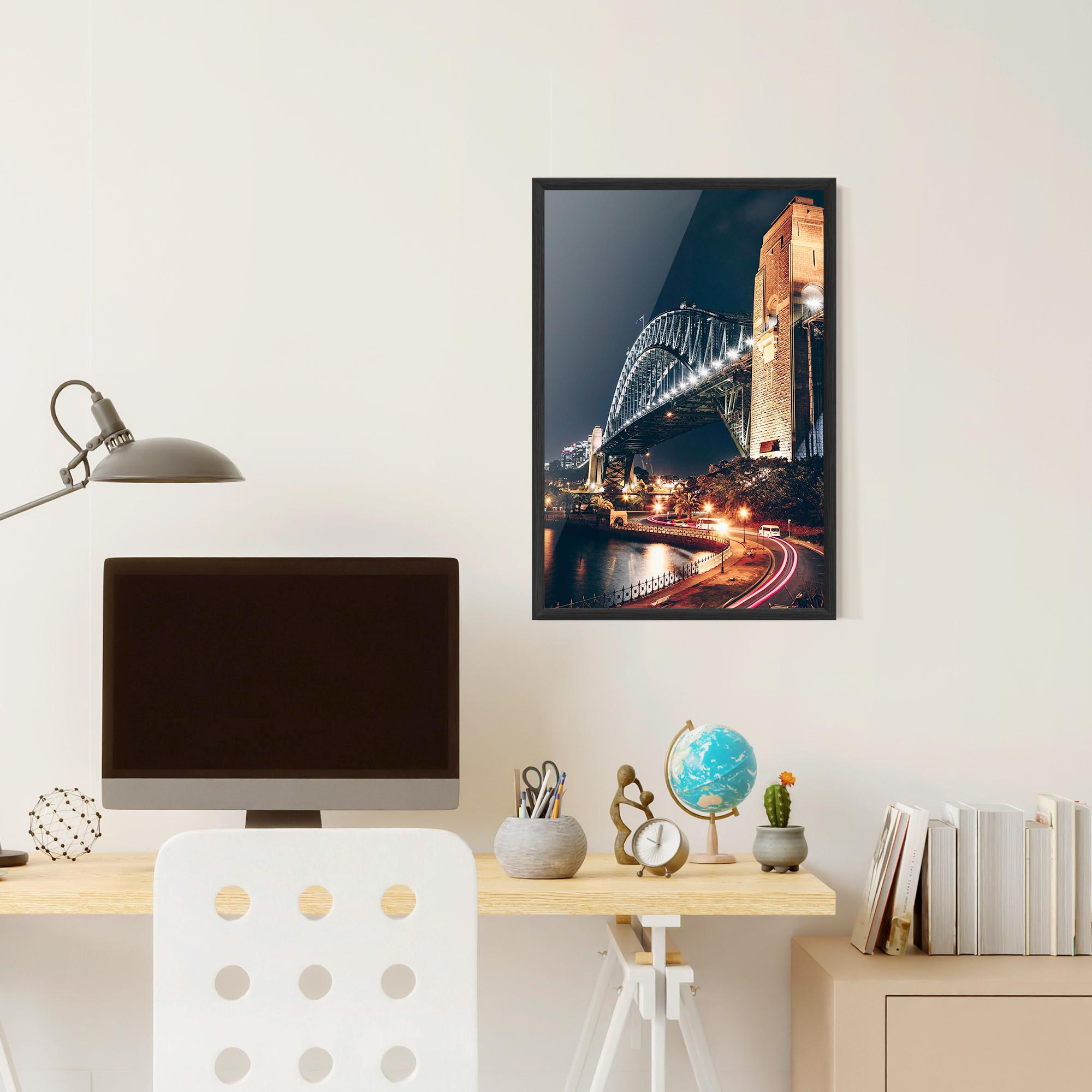 Plakat w Ramie Sydney Harbour Bridge mockup 6