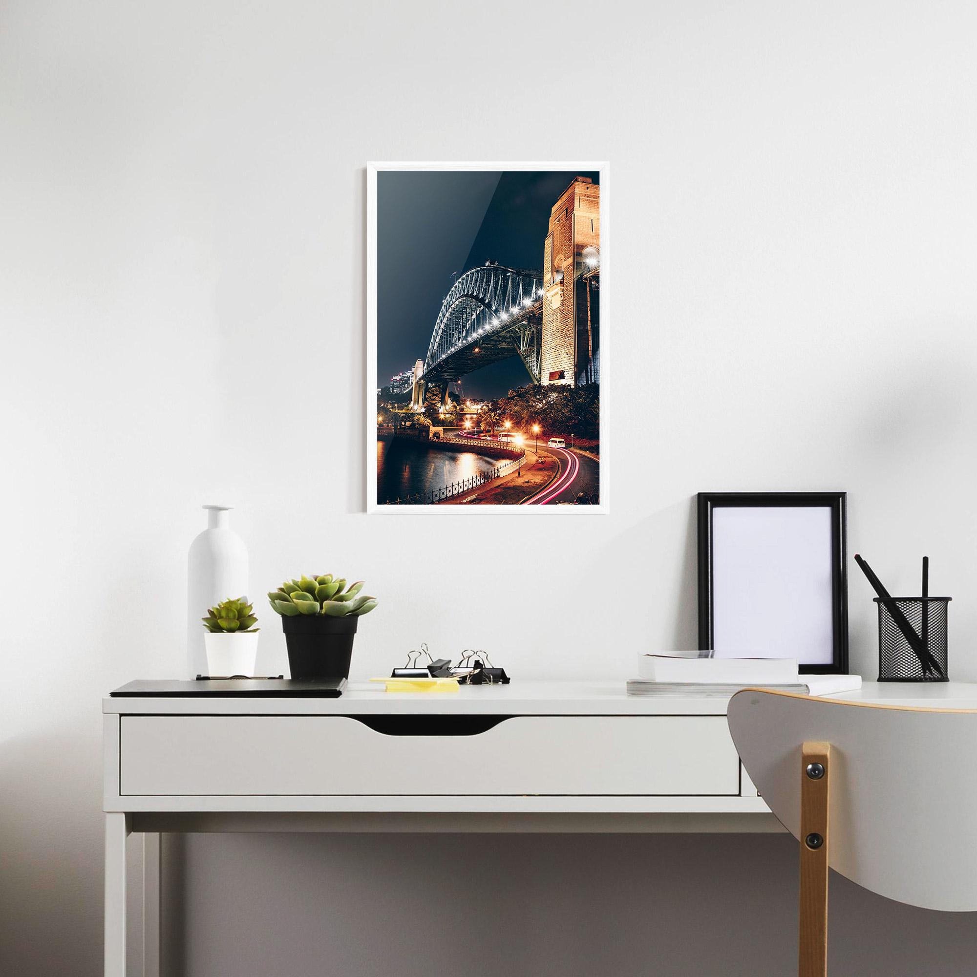Plakat w Ramie Sydney Harbour Bridge mockup 7