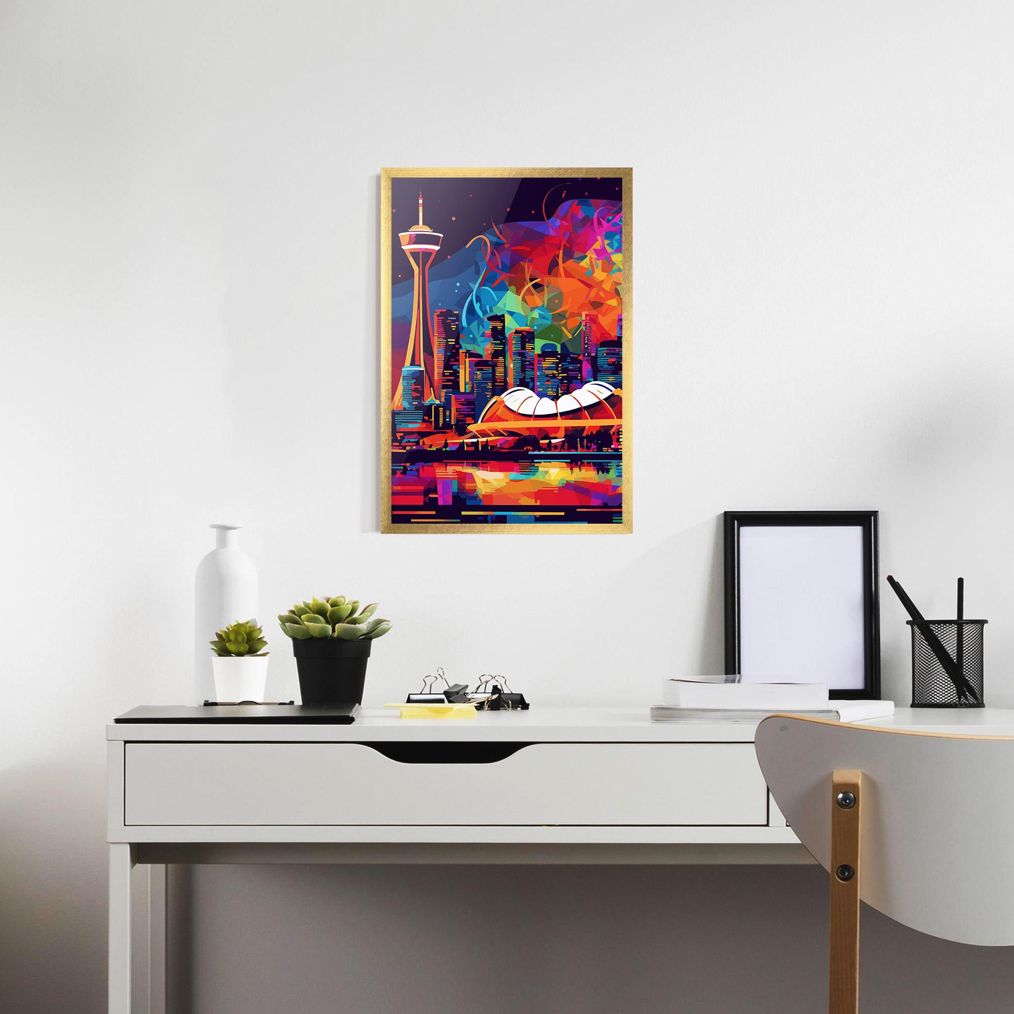 Plakat w Ramie Olympic Stadium Art mockup 7