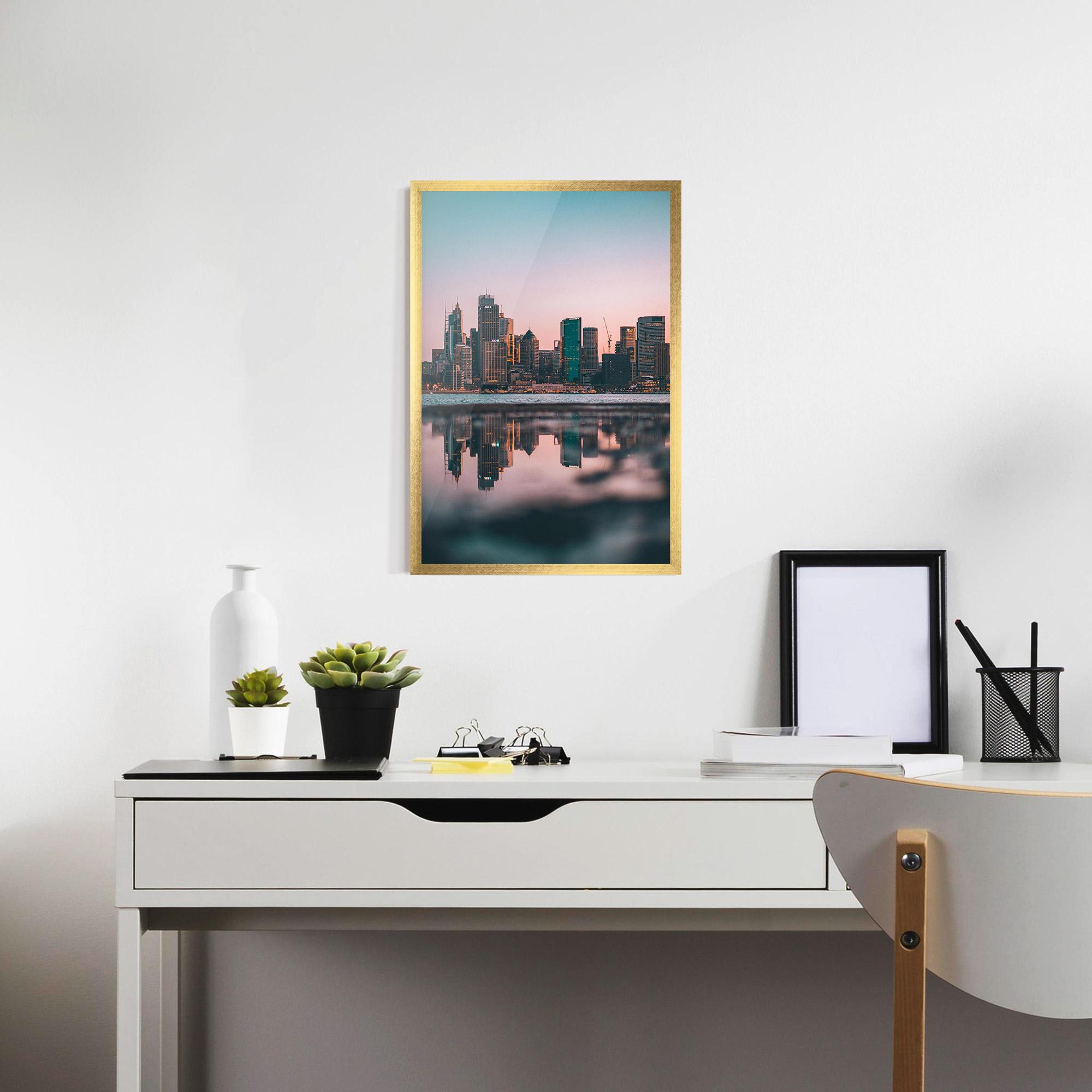 Plakat w Ramie Reflection Skyline mockup 7