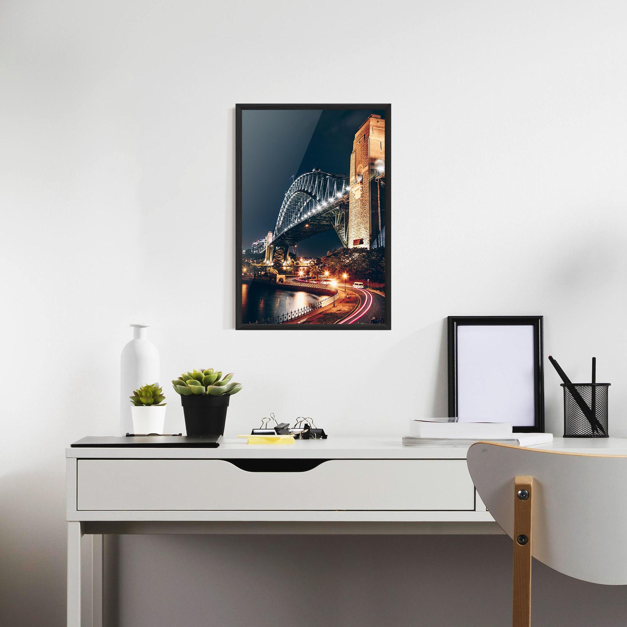 Plakat w Ramie Sydney Harbour Bridge mockup 7