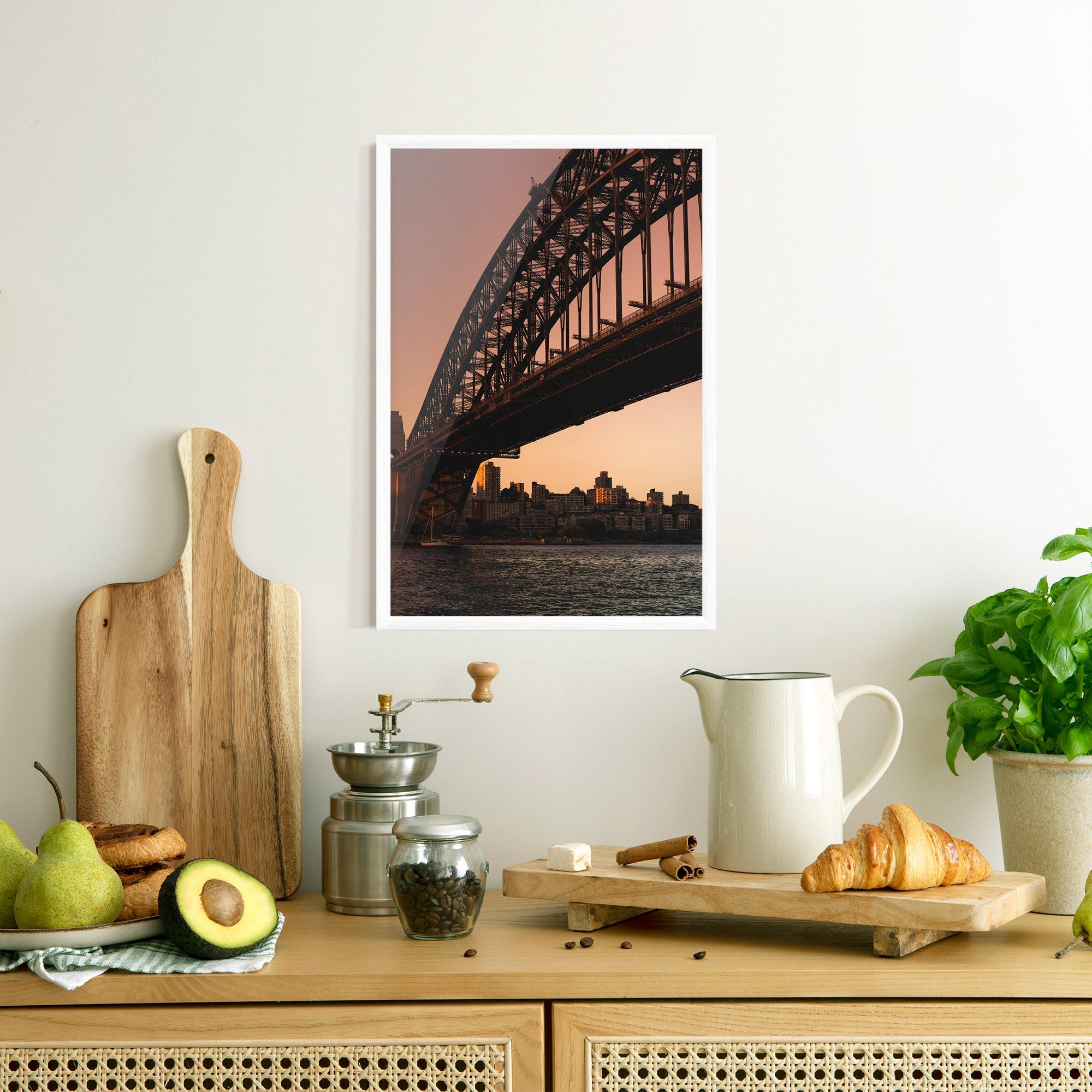 Plakat w Ramie Sunset Harbour Bridge mockup 8