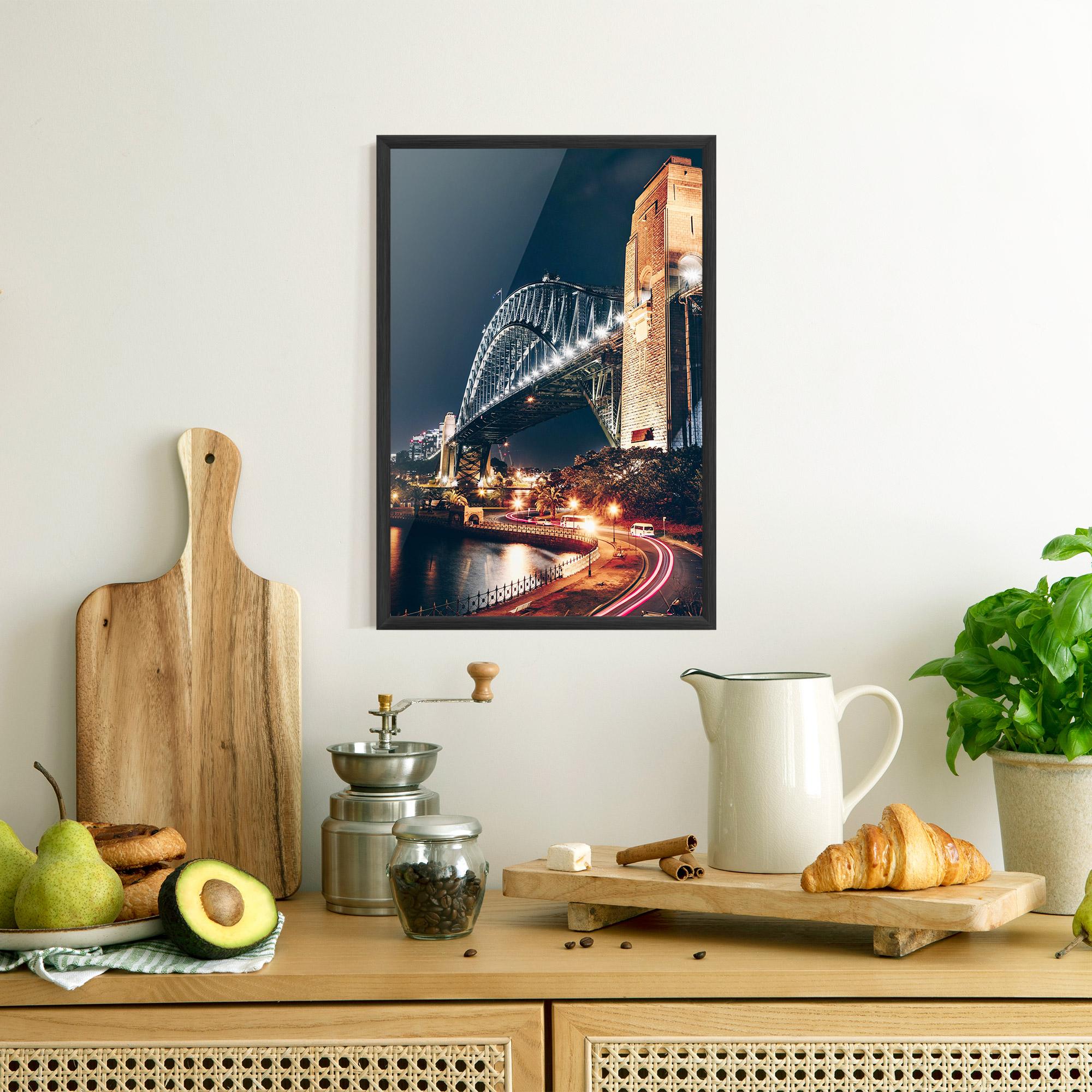 Plakat w Ramie Sydney Harbour Bridge mockup 8