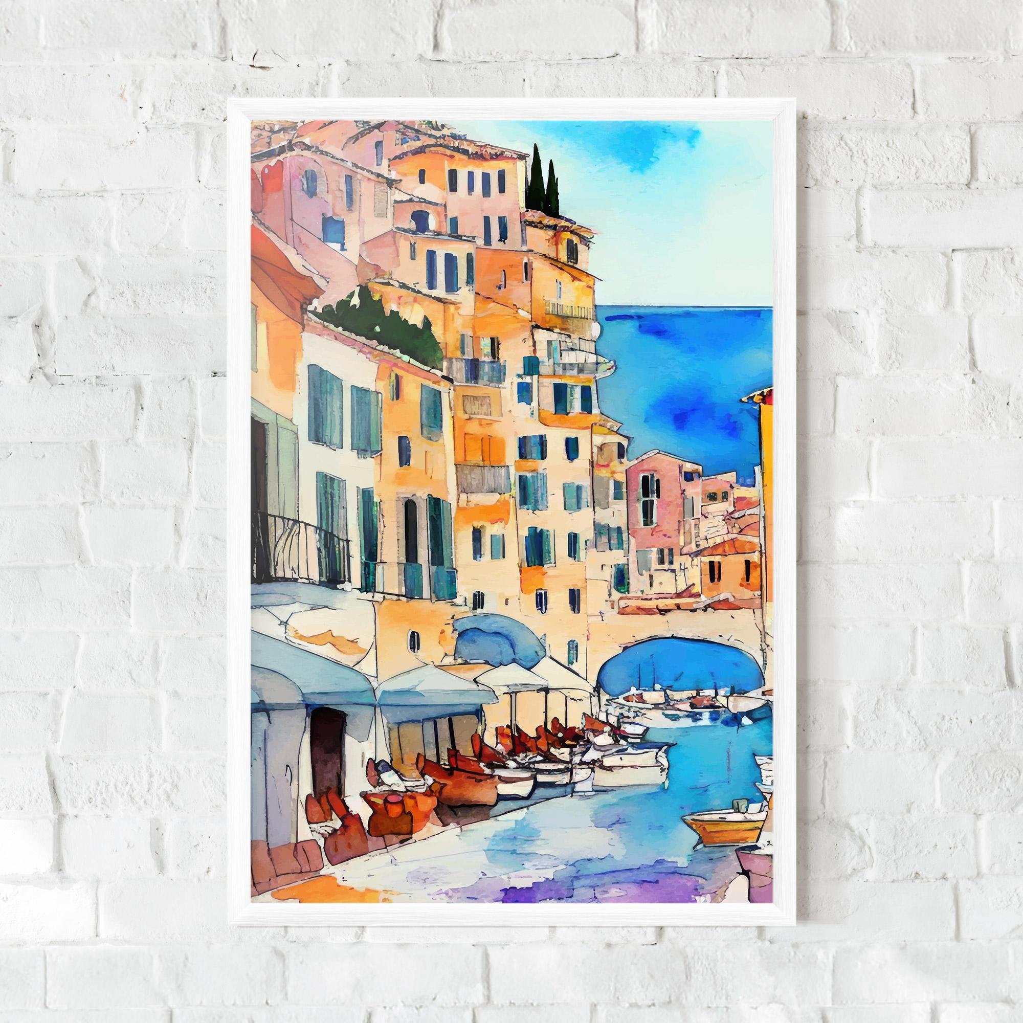 Plakat w Ramie France Watercolor mockup 0