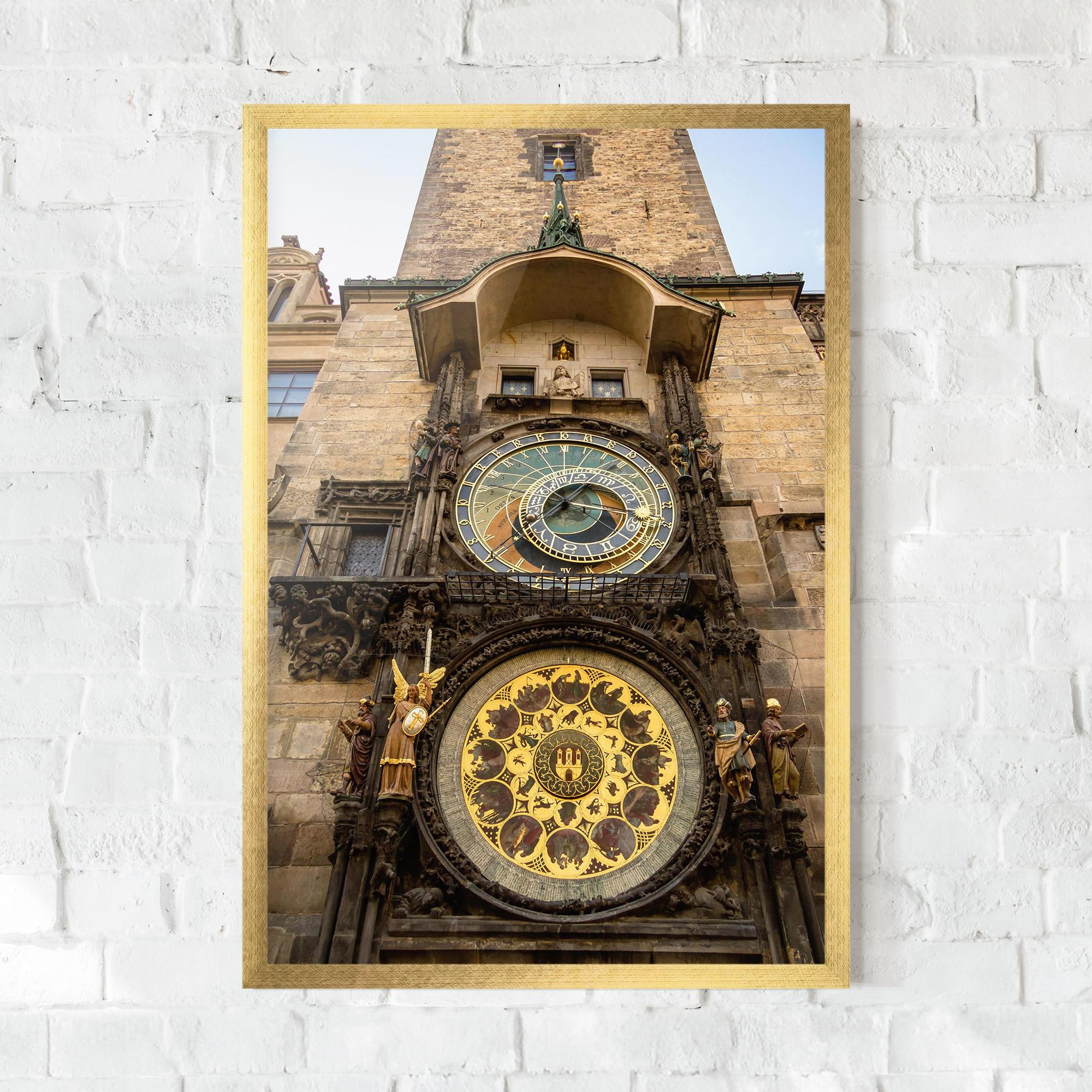 Plakat w Ramie Prague Clock mockup 0