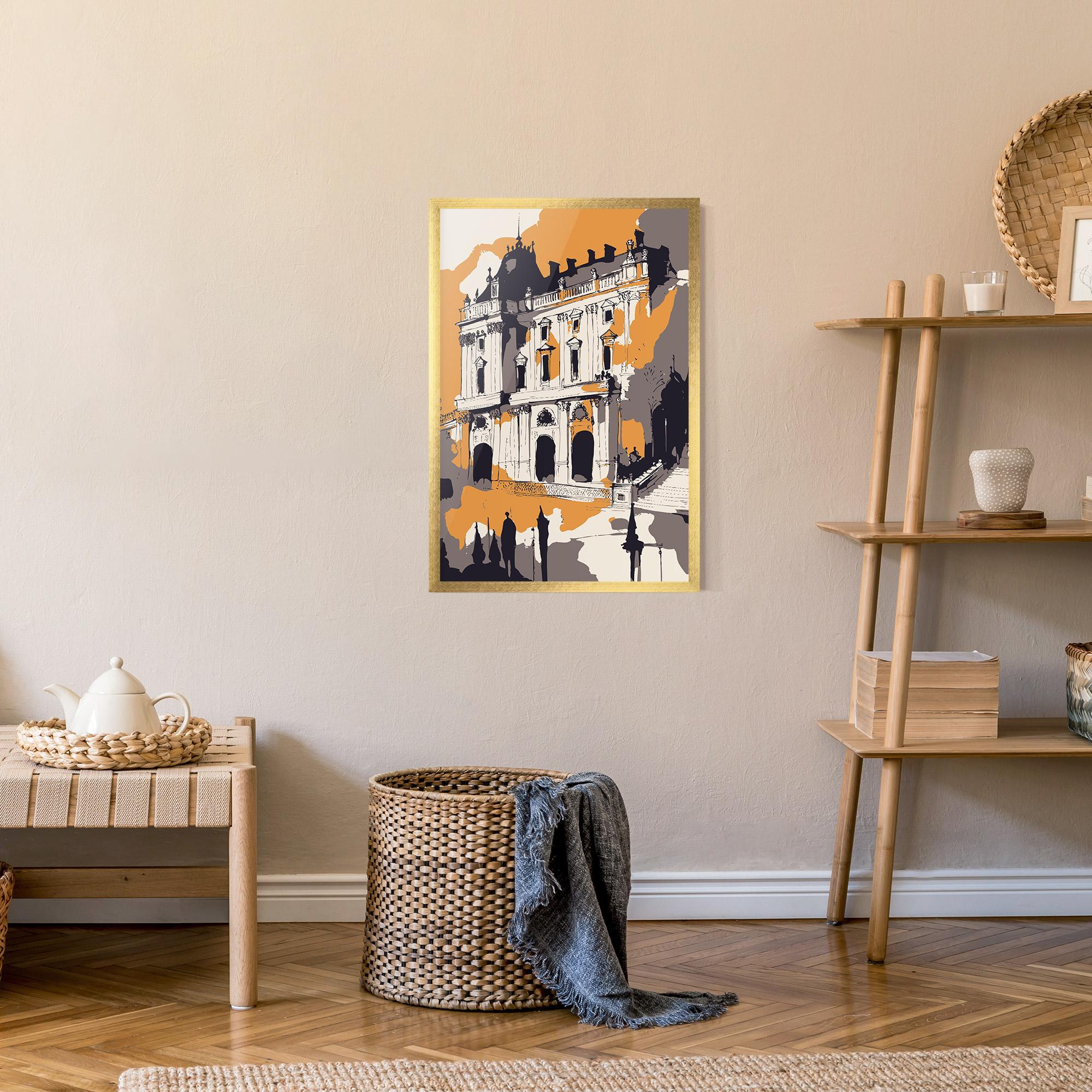 Plakat w Ramie Palace Of Versailles mockup 9