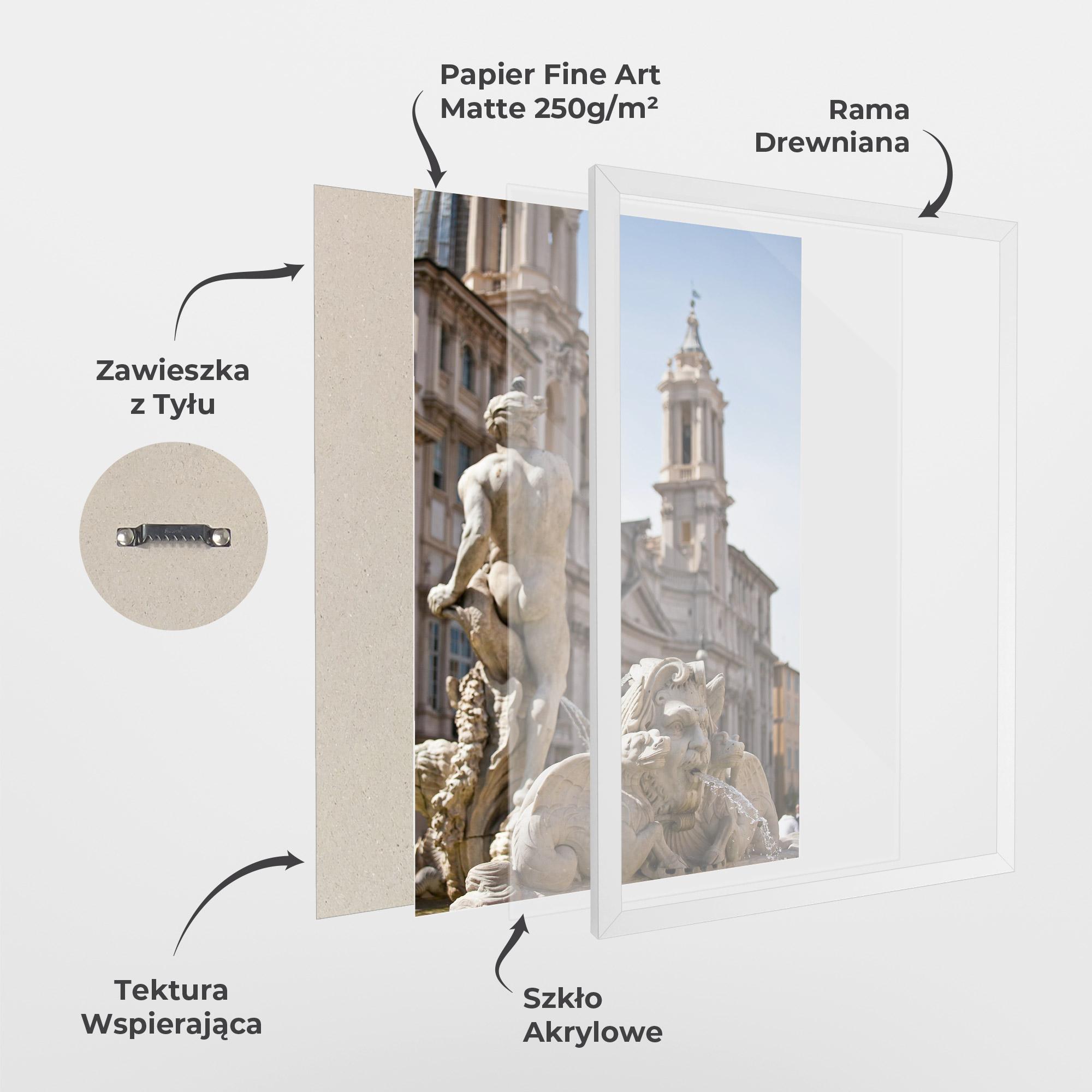 Plakat w Ramie Baroque Statue Italy mockup 1