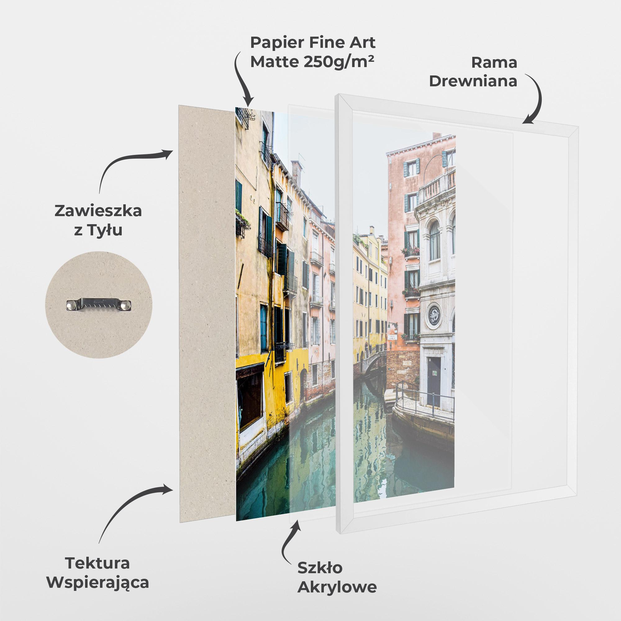 Plakat w Ramie Colorful Water Building mockup 1