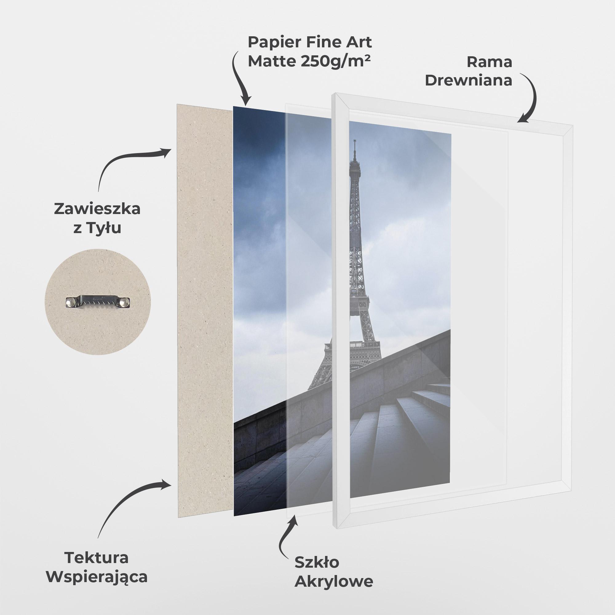 Plakat w Ramie Eiffel Tower Stairs mockup 1